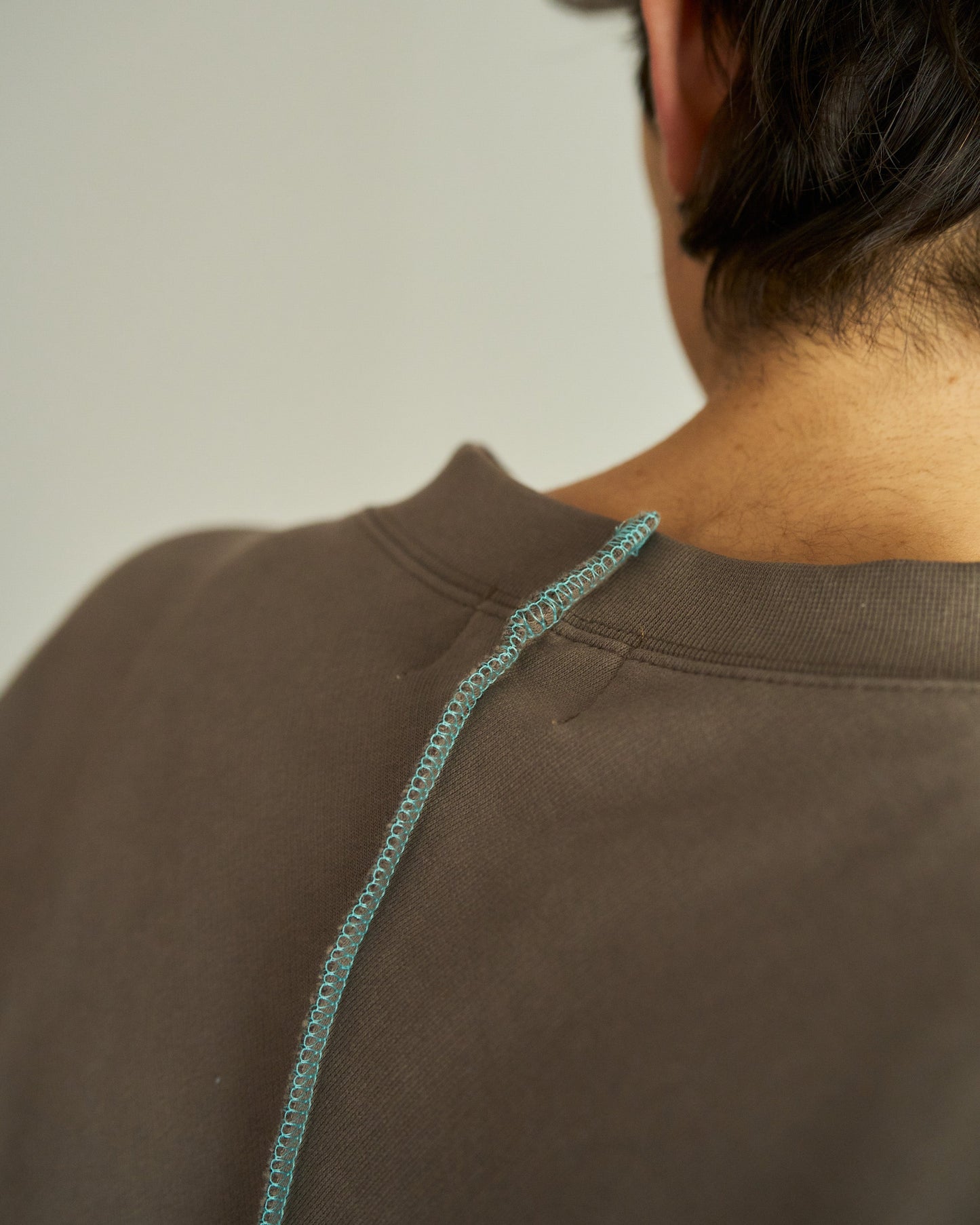patchwork inside-out stiching sweat