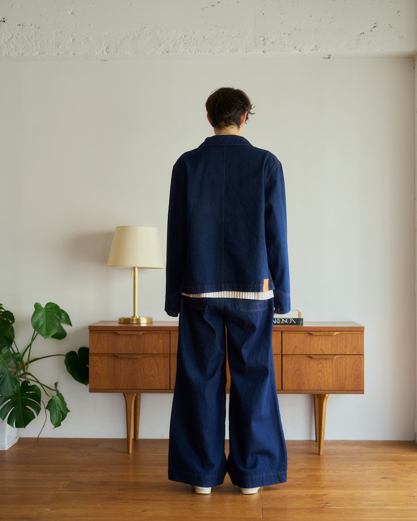 3pockets wide coverall denim jacket
