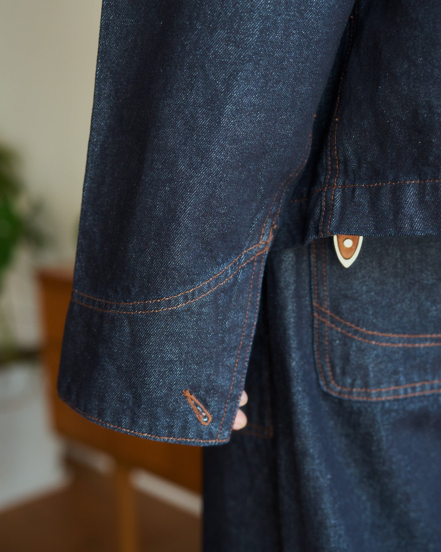 3pockets wide coverall denim jacket