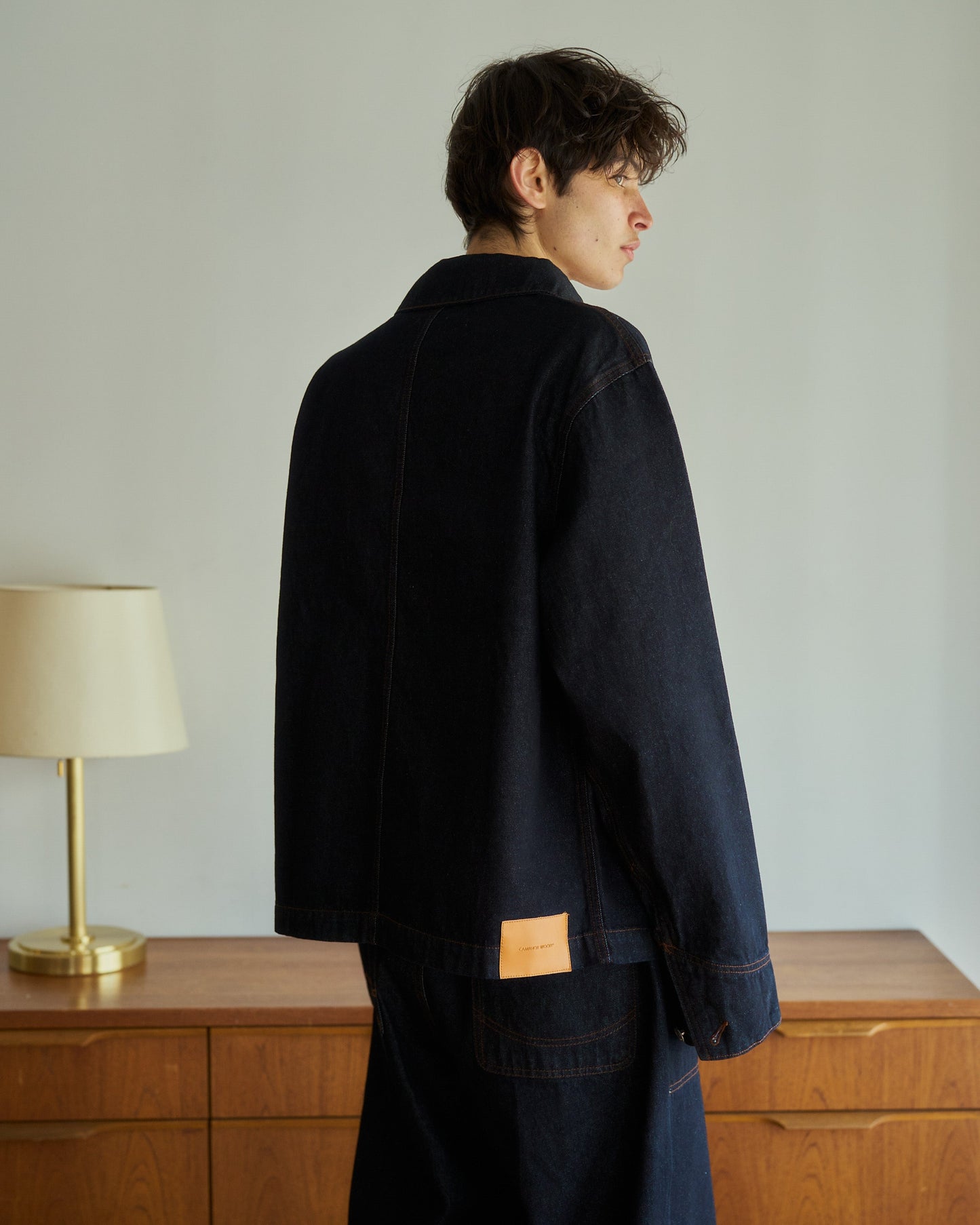 3pockets wide coverall denim jacket