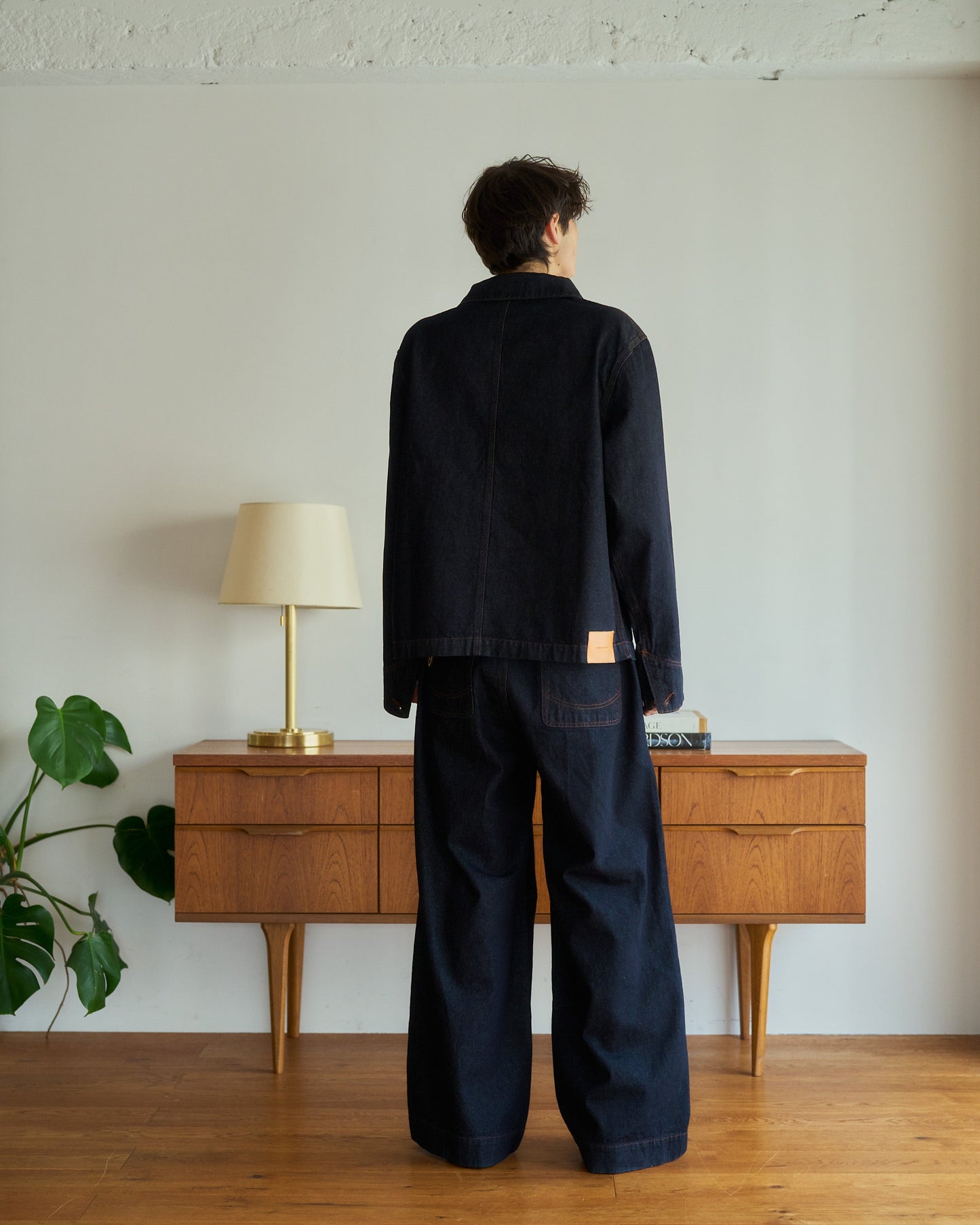 3pockets wide coverall denim jacket