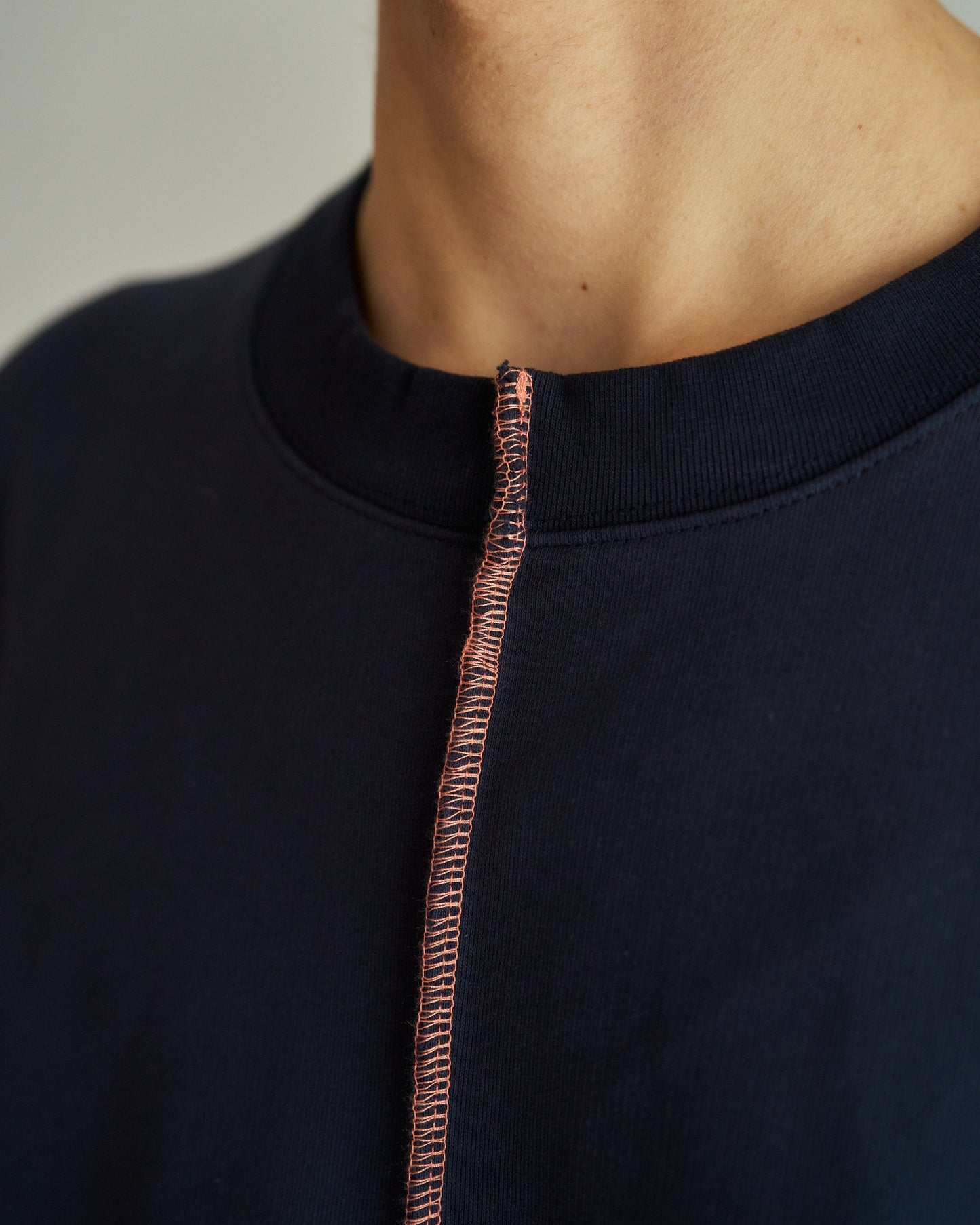 patchwork inside-out stiching sweat