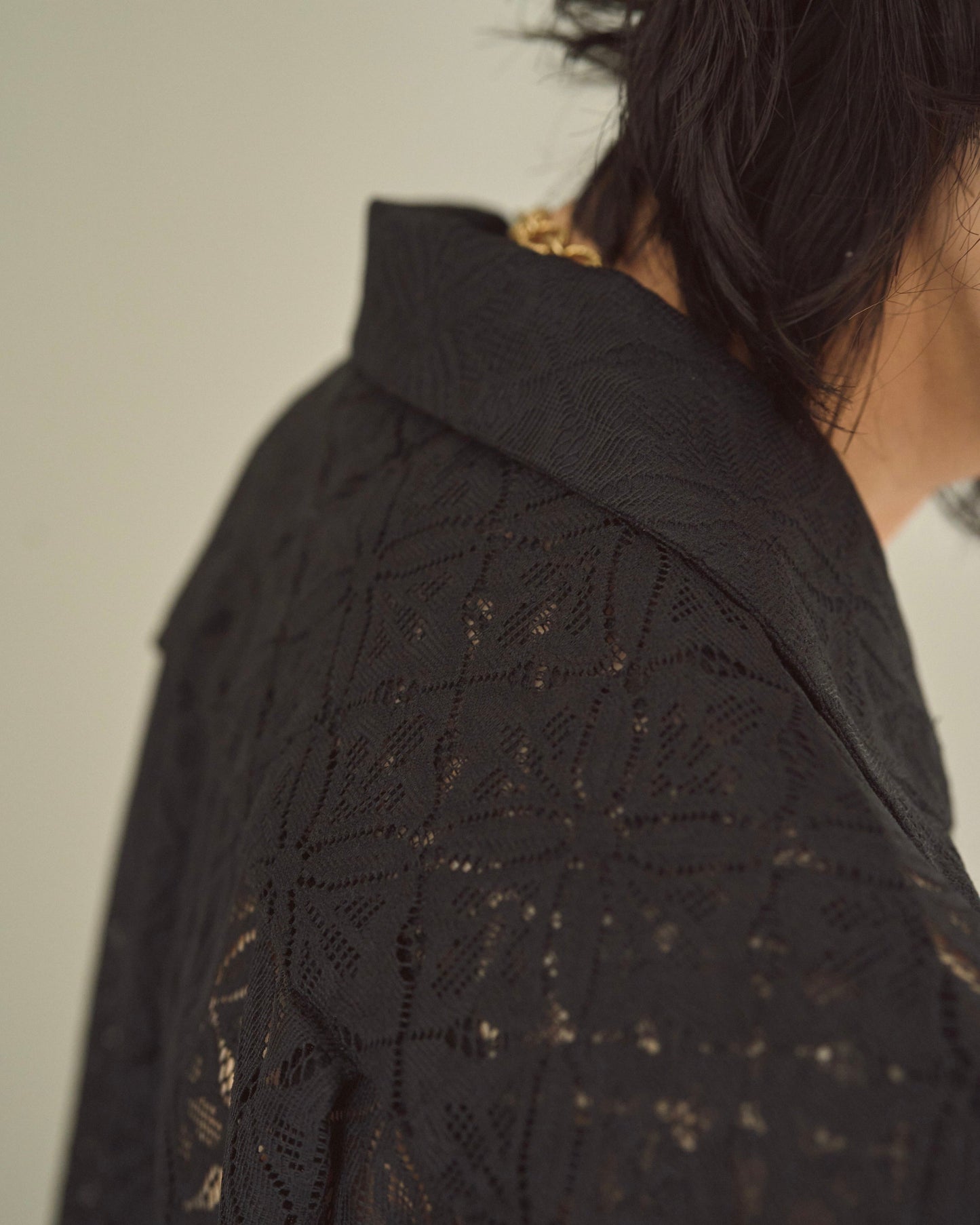 flower sheer embrodery shirt