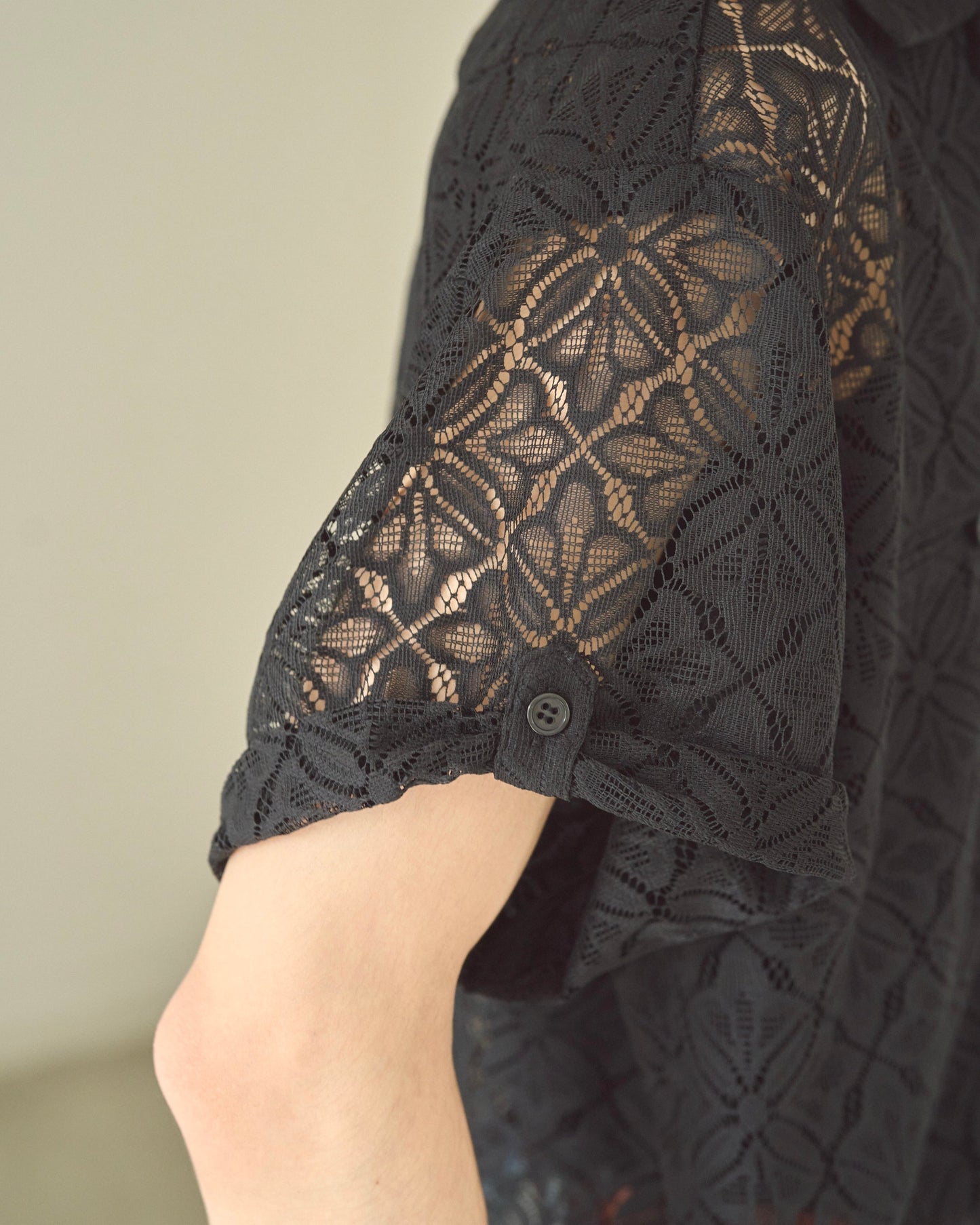 flower sheer embrodery shirt
