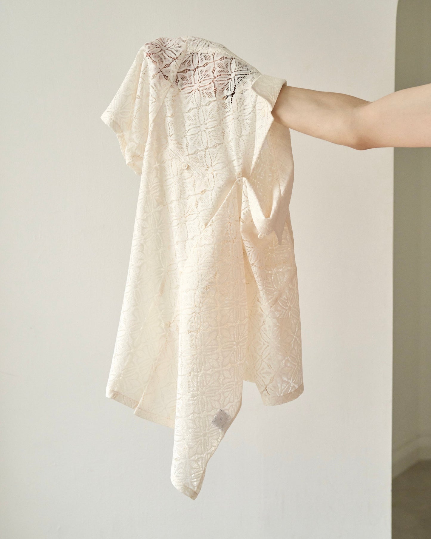 flower sheer embrodery shirt