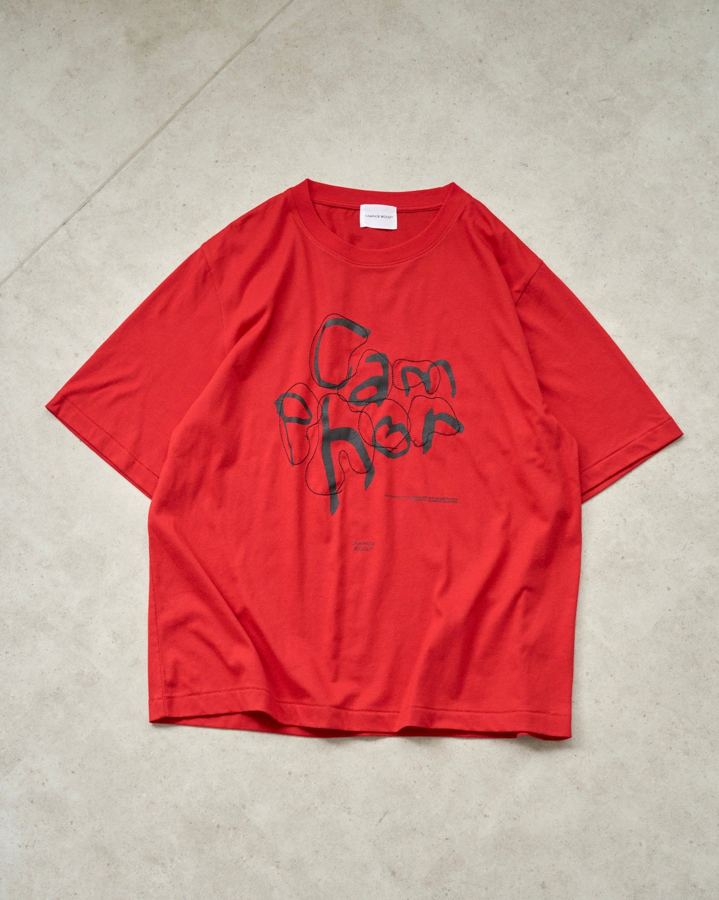 camphor scrawl embroidery tee