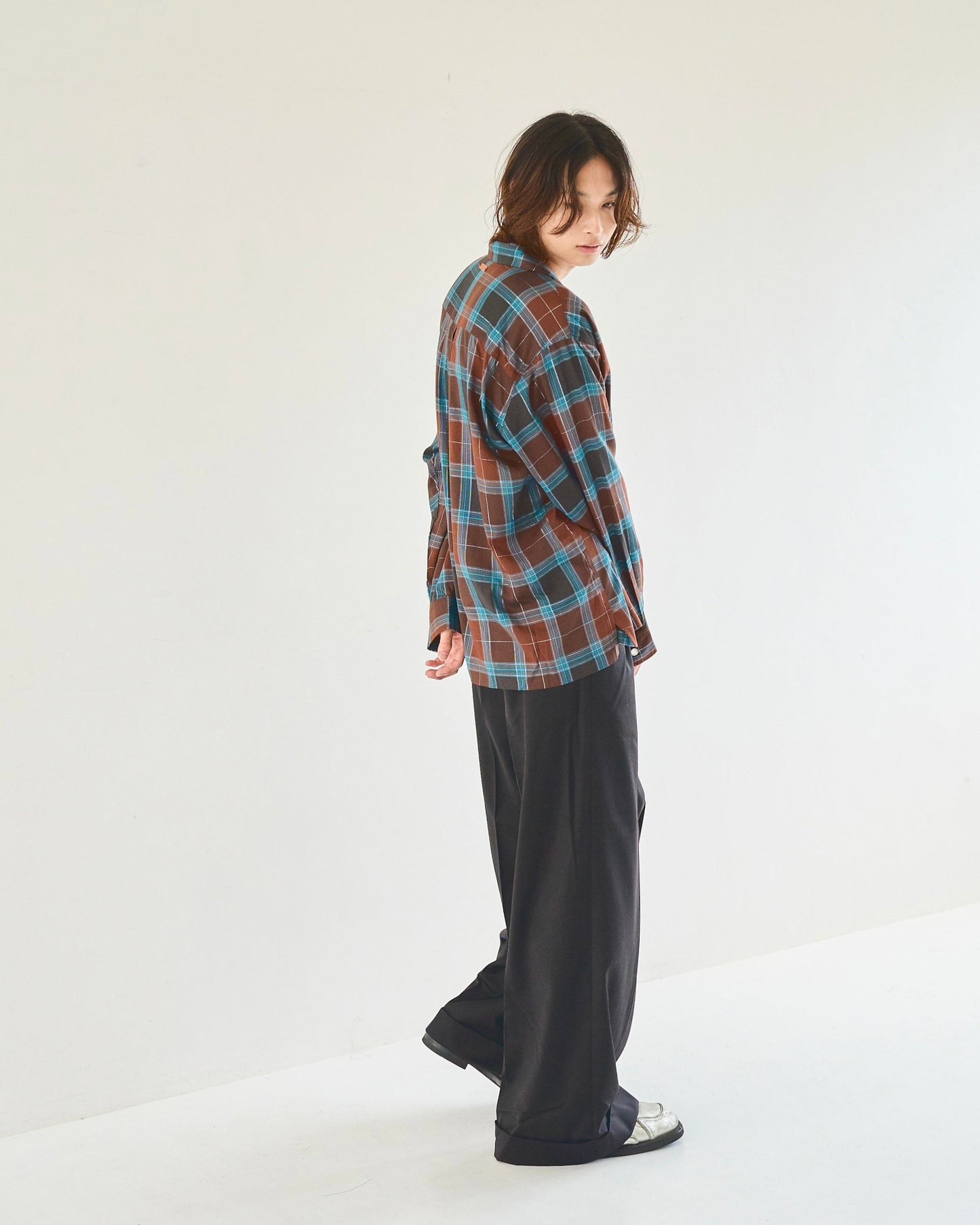 rame ombre rayon check l/s shirt