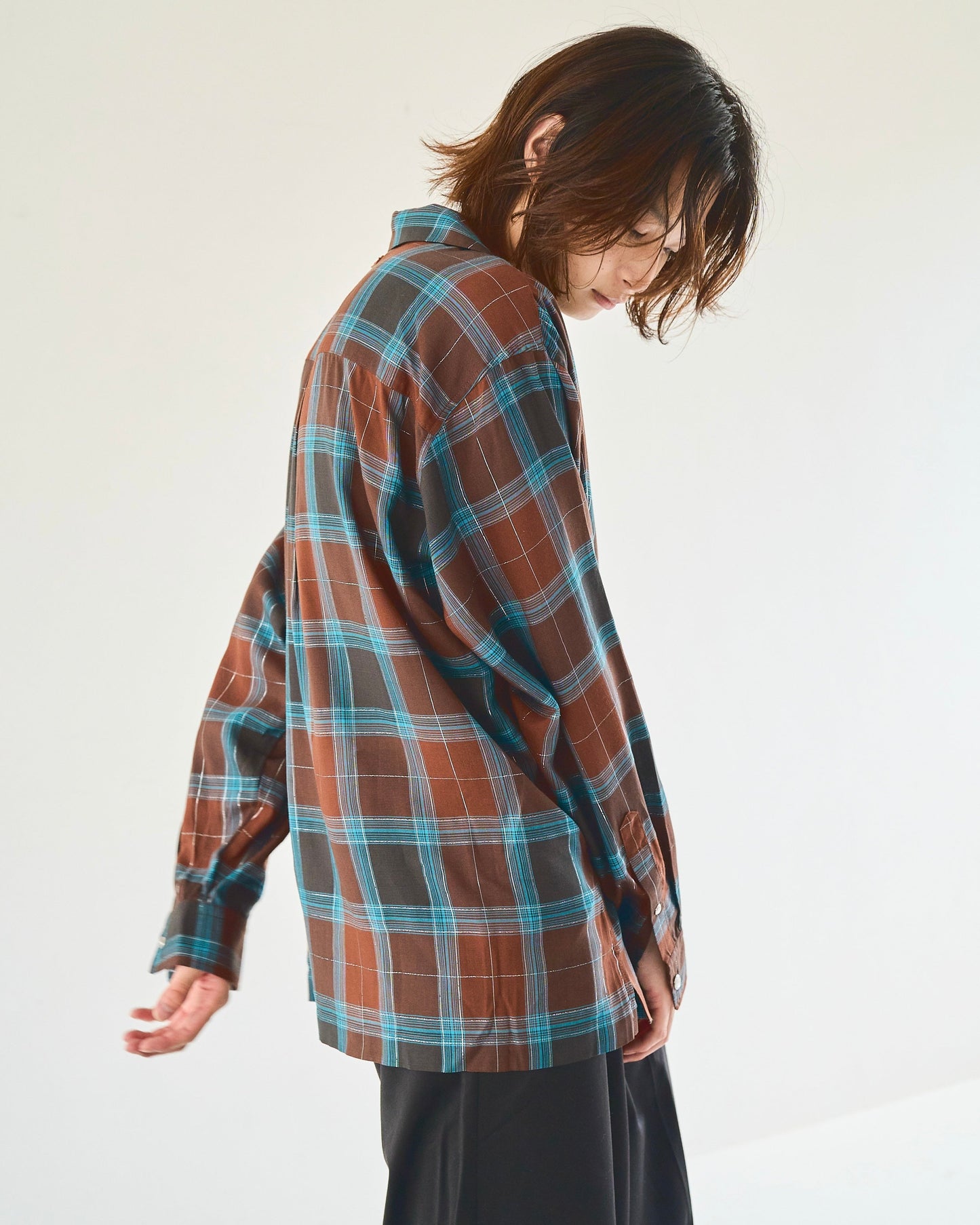 rame ombre rayon check l/s shirt