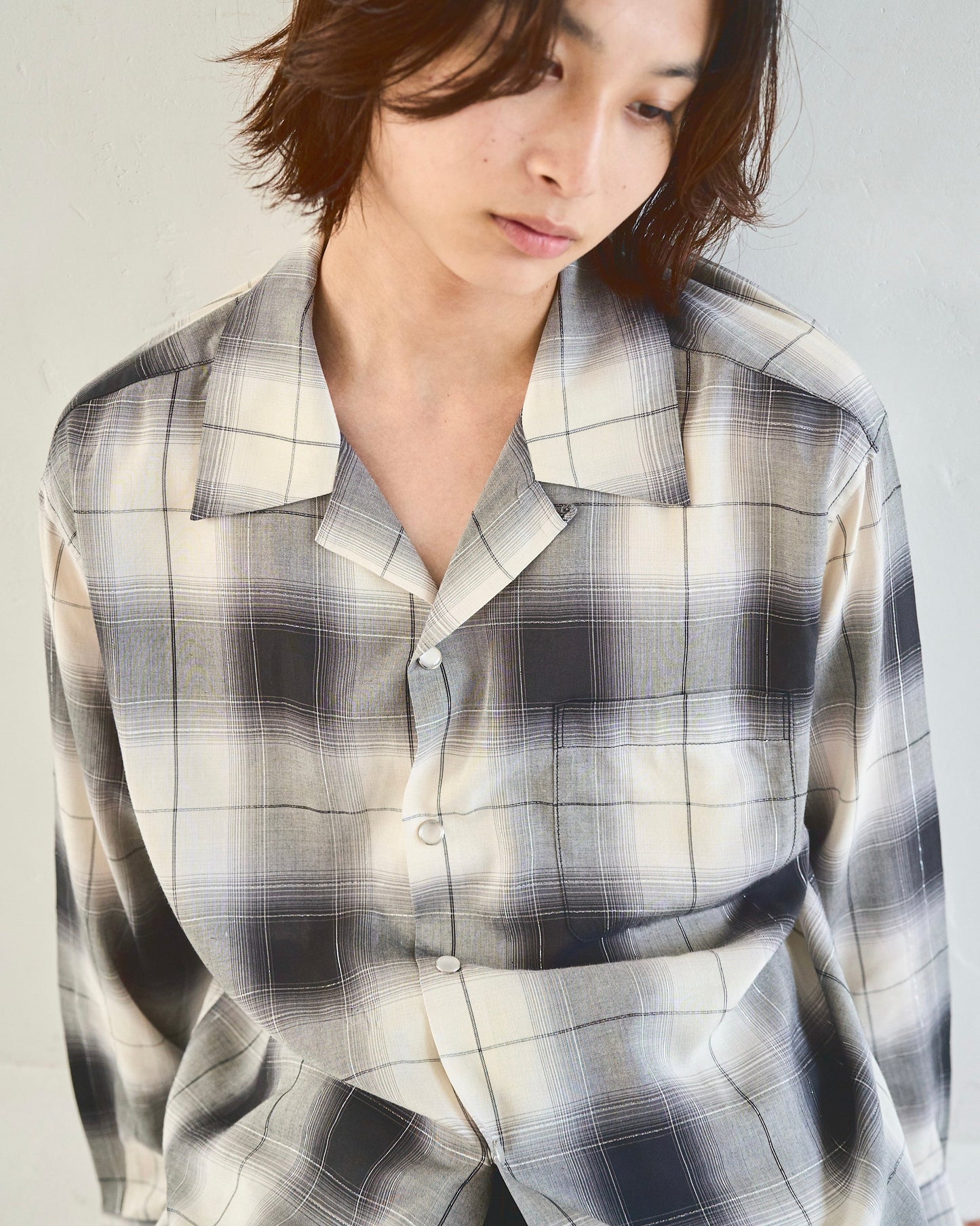 rame ombre rayon check l/s shirt