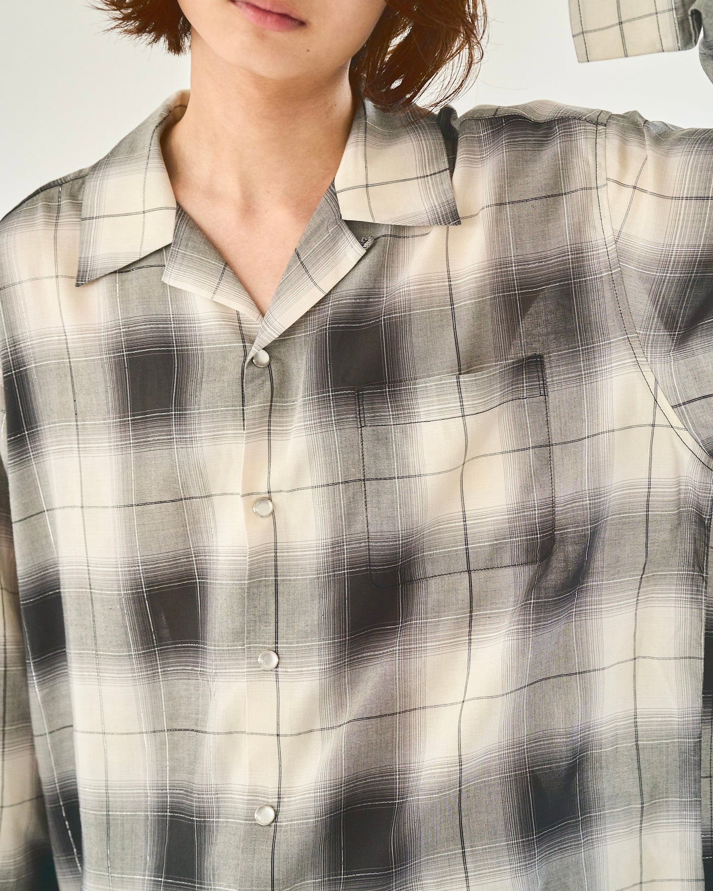 rame ombre rayon check l/s shirt