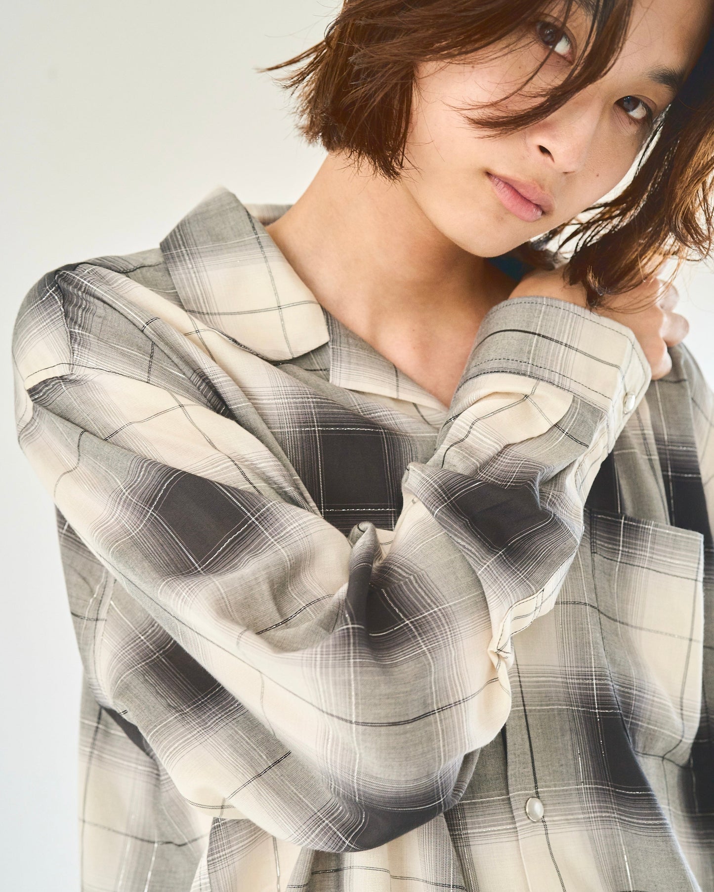 rame ombre rayon check l/s shirt