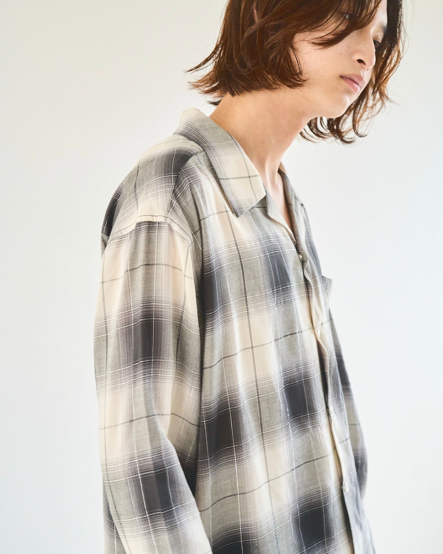 rame ombre rayon check l/s shirt