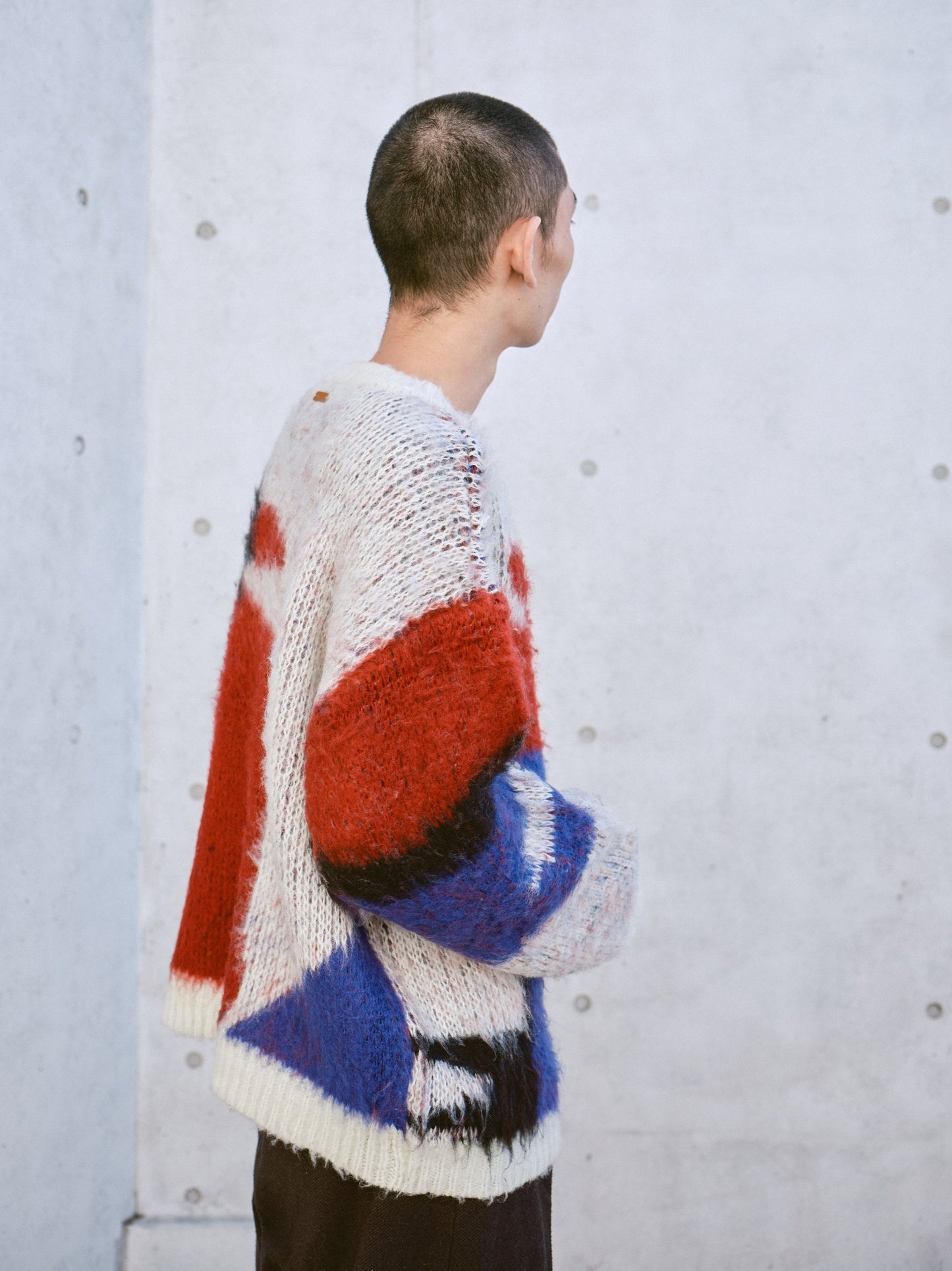 art pattern jacquard pullover sweater