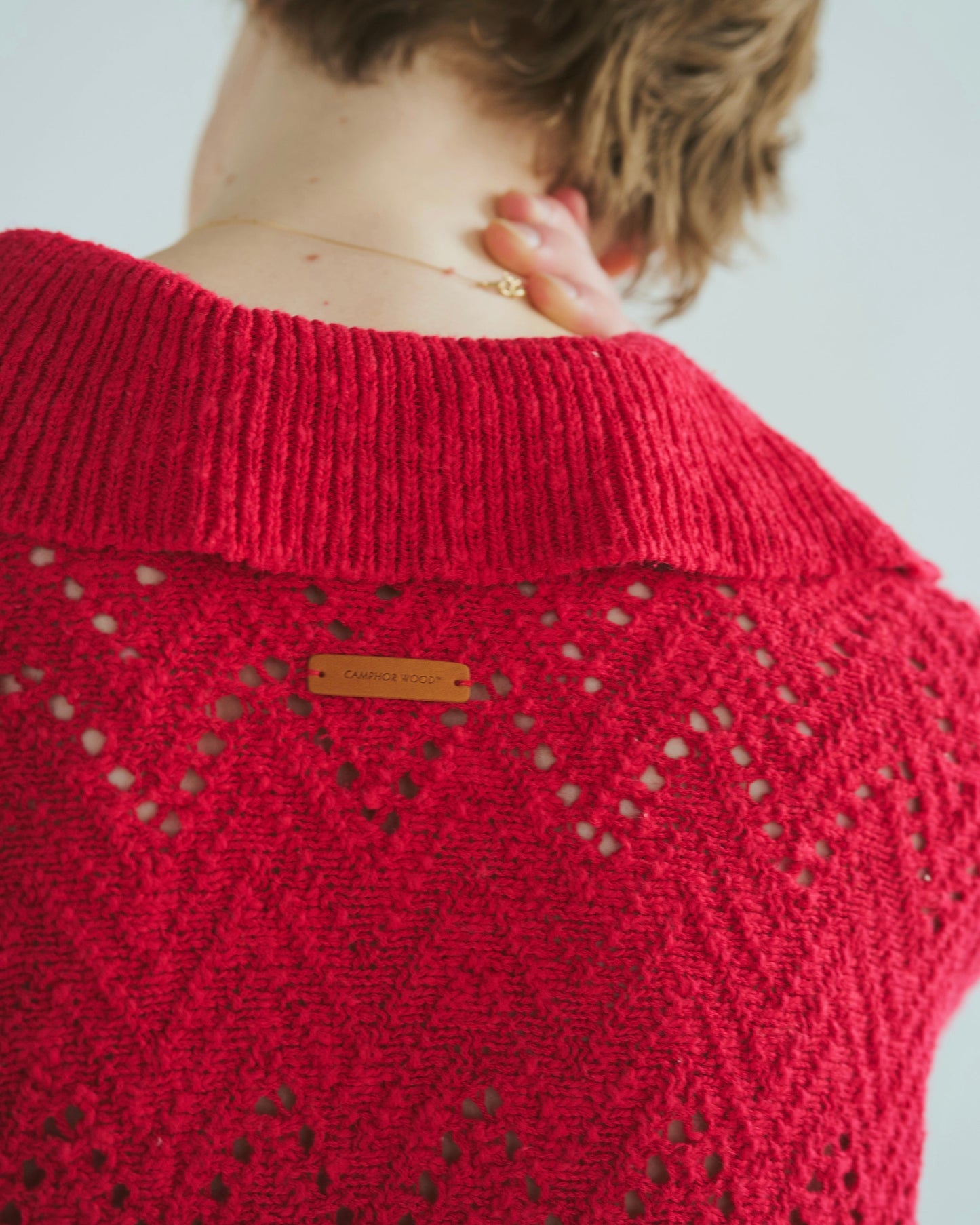 skipper stitching l/s knit shirt