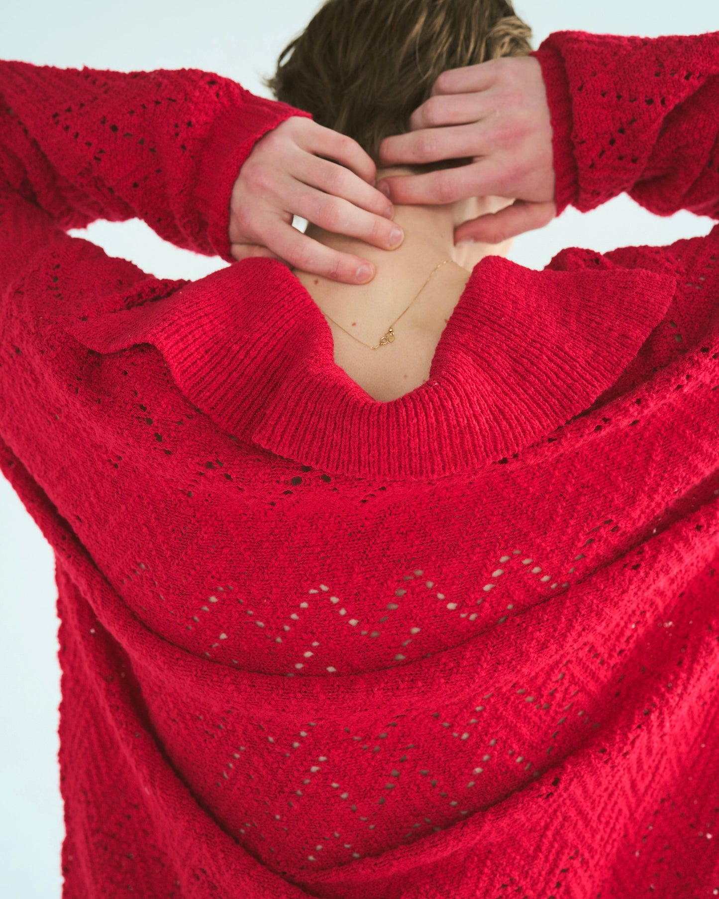 skipper stitching l/s knit shirt