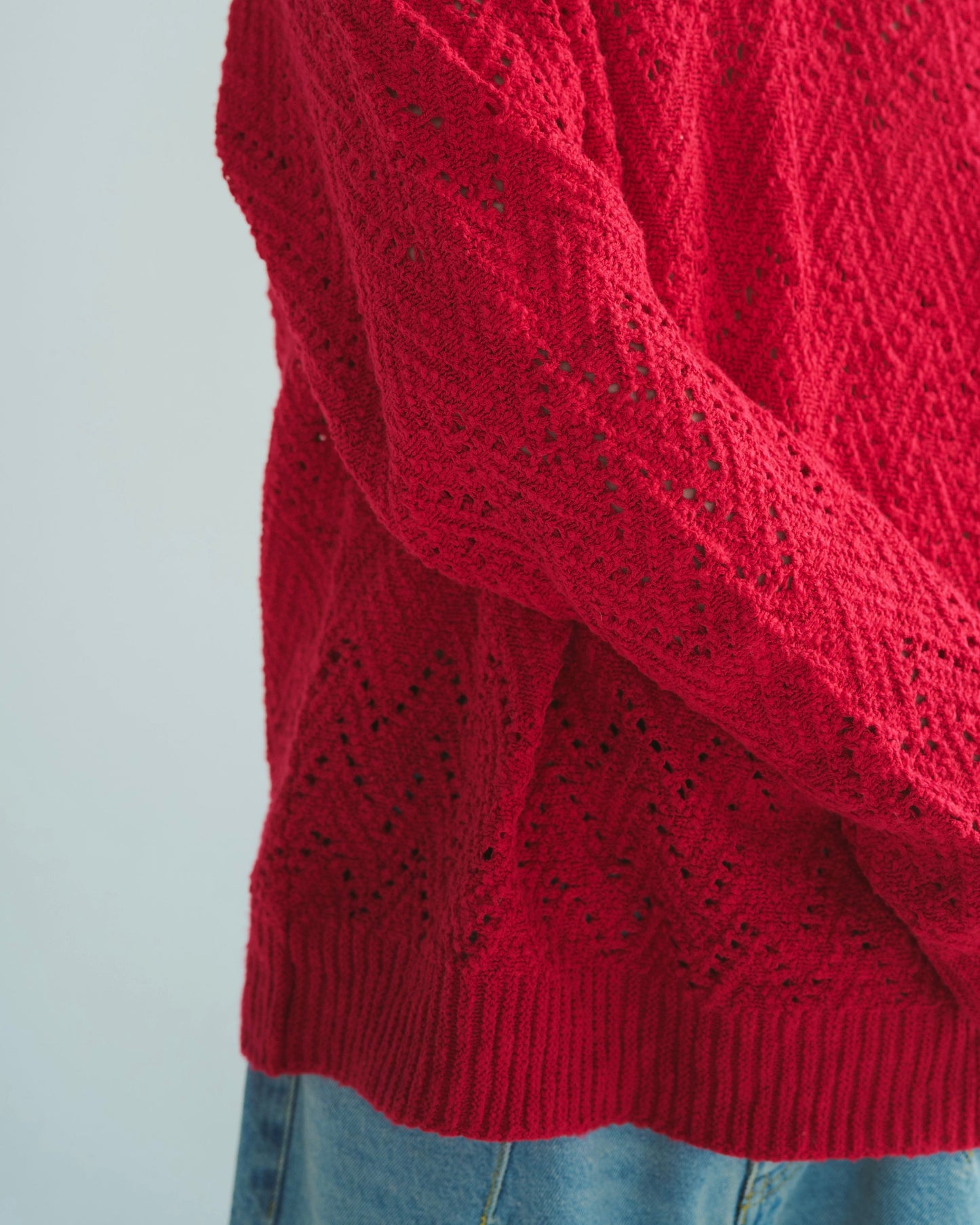skipper stitching l/s knit shirt