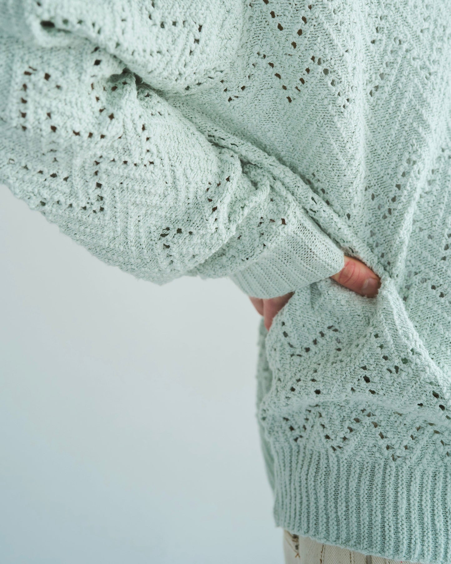 skipper stitching l/s knit shirt
