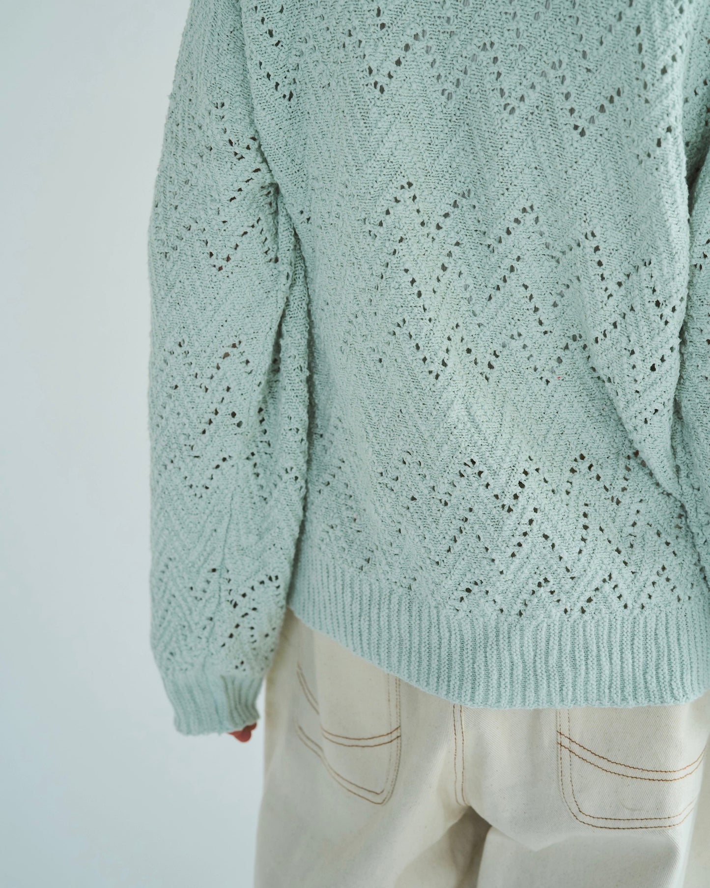 skipper stitching l/s knit shirt