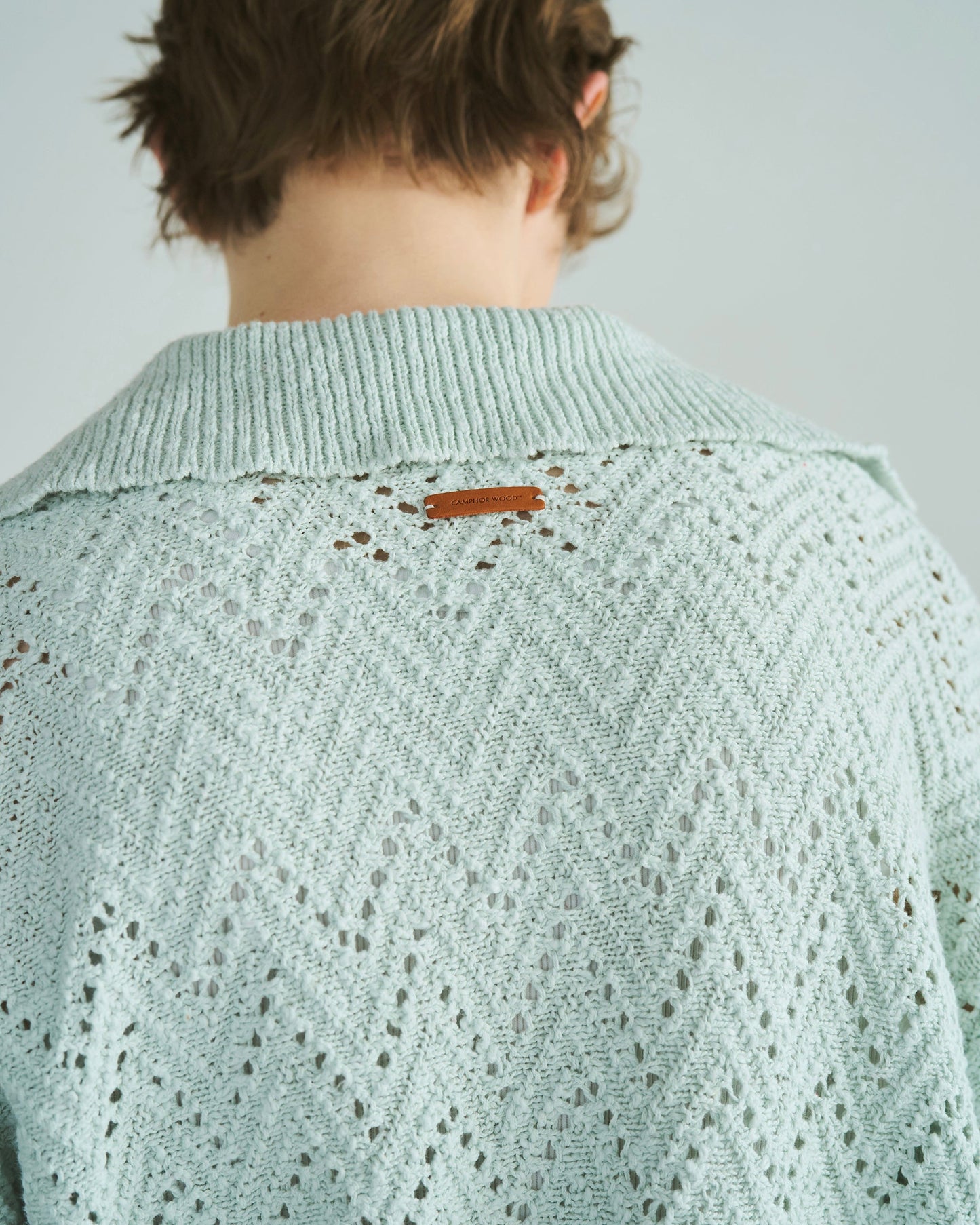 skipper stitching l/s knit shirt