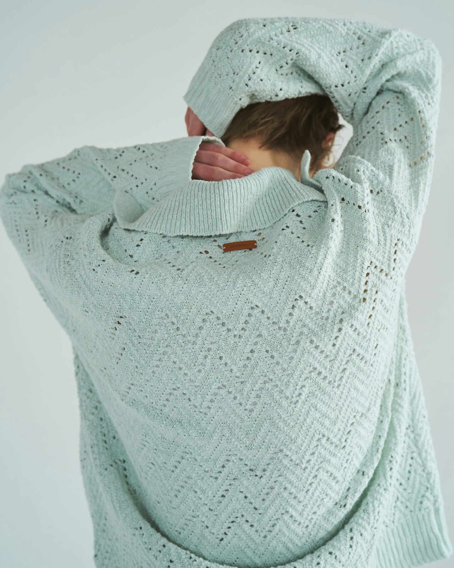 skipper stitching l/s knit shirt