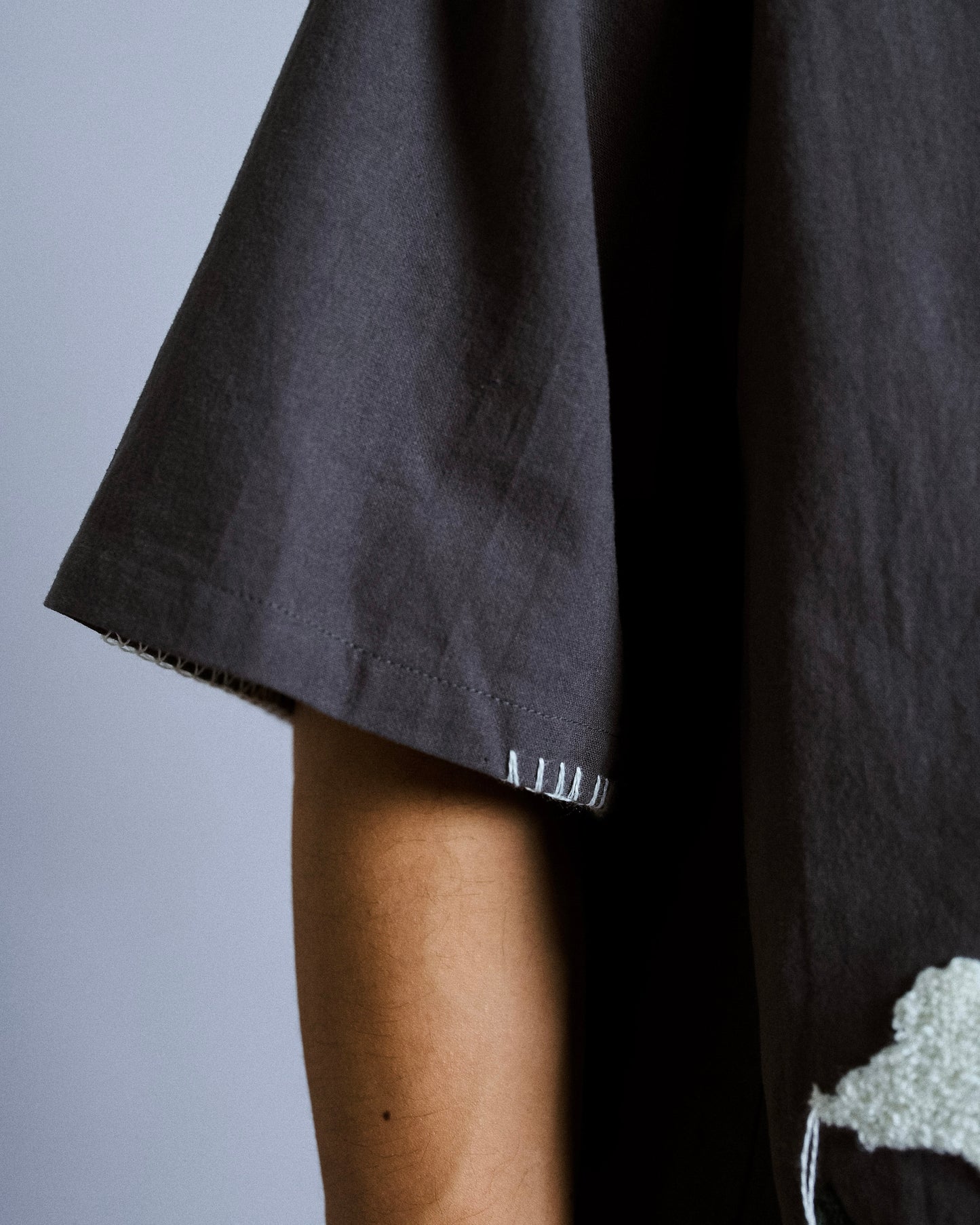 flower embroidery SAGARA h/s shirt