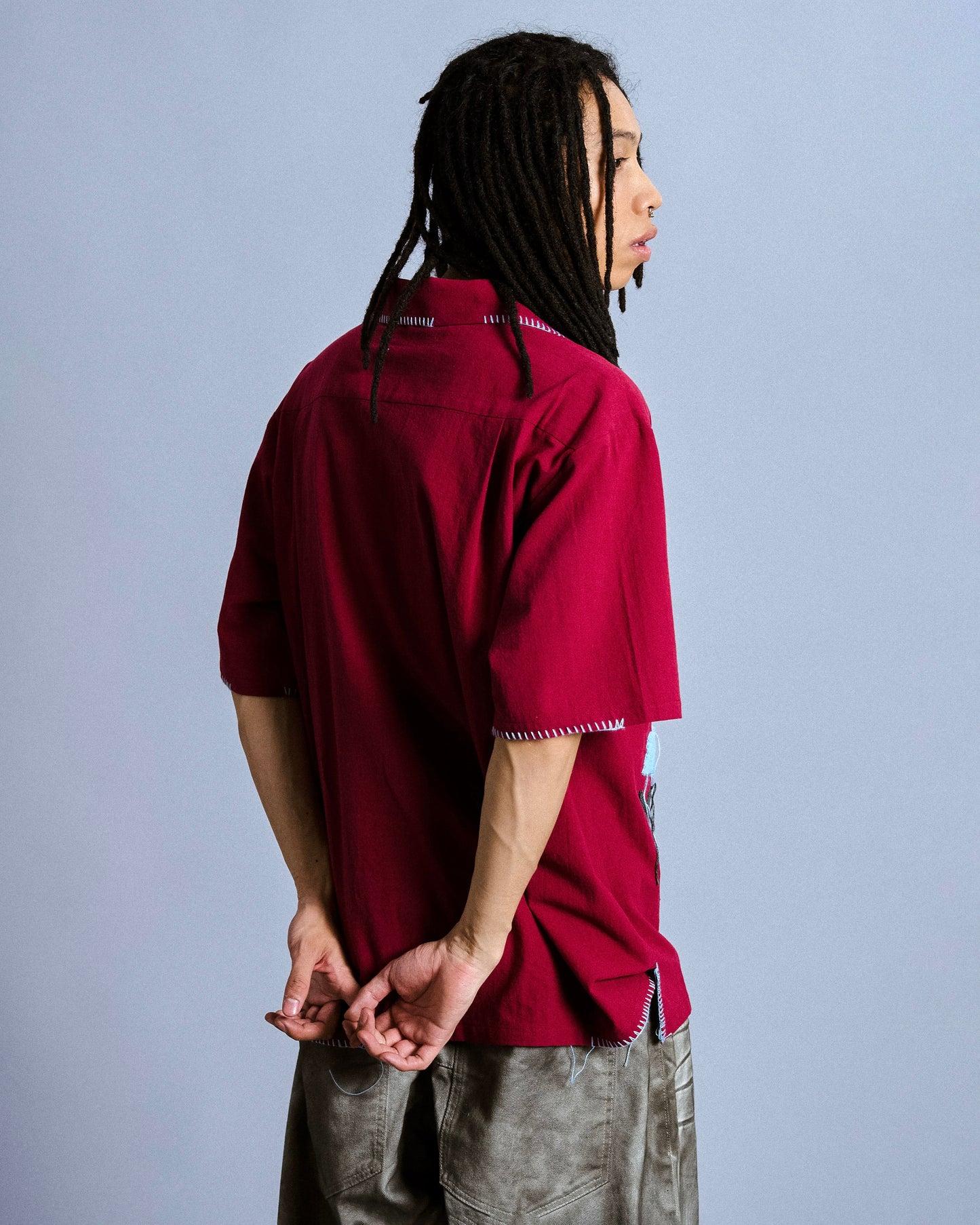 flower embroidery SAGARA h/s shirt