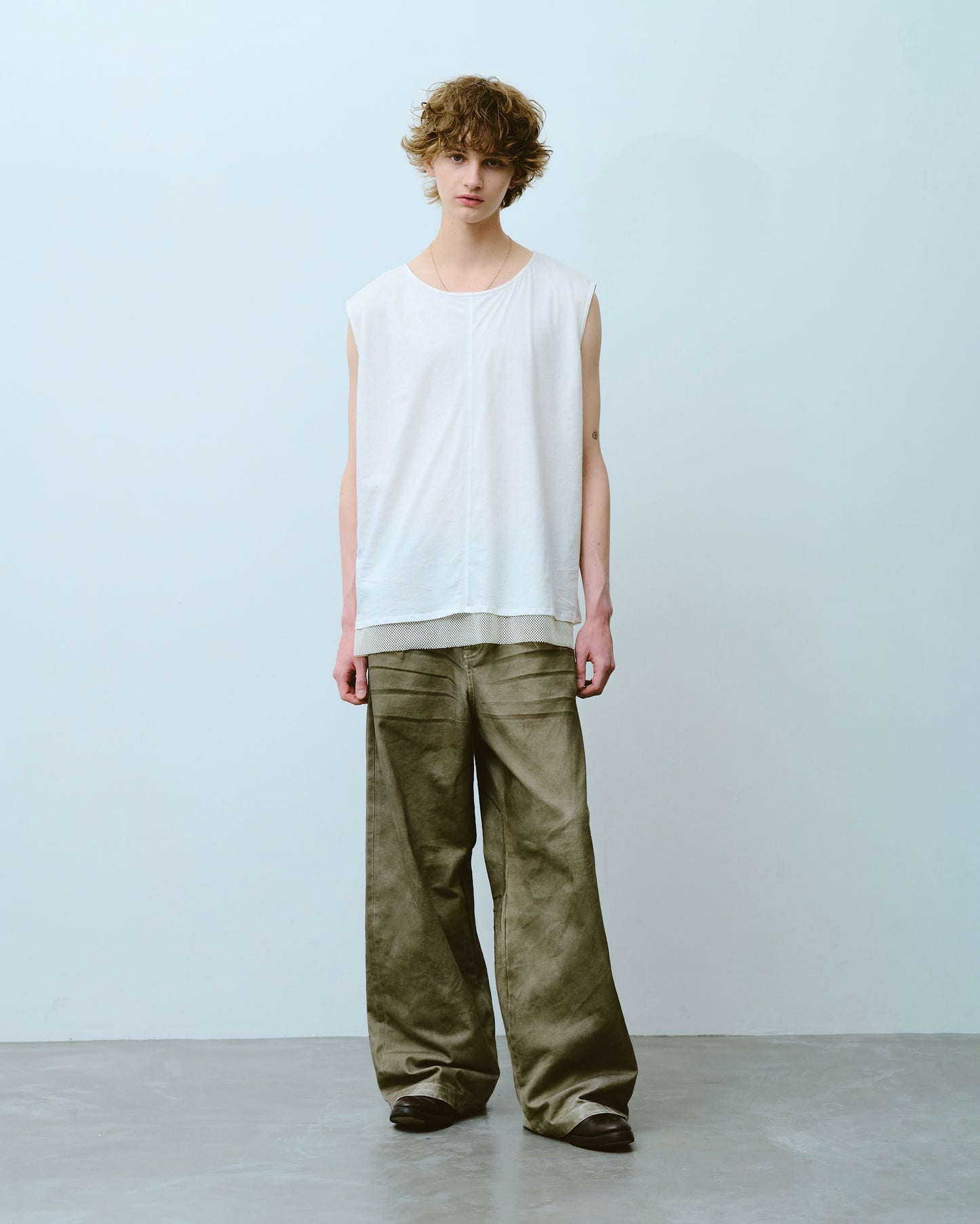 reversible layered sleeveless cutsew