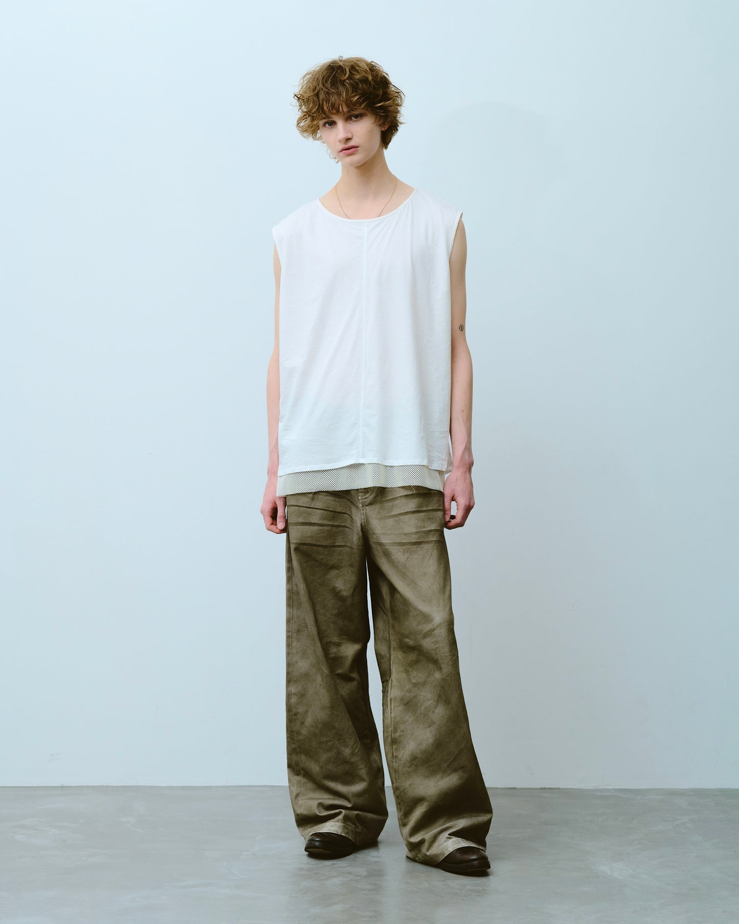 reversible layered sleeveless cutsew