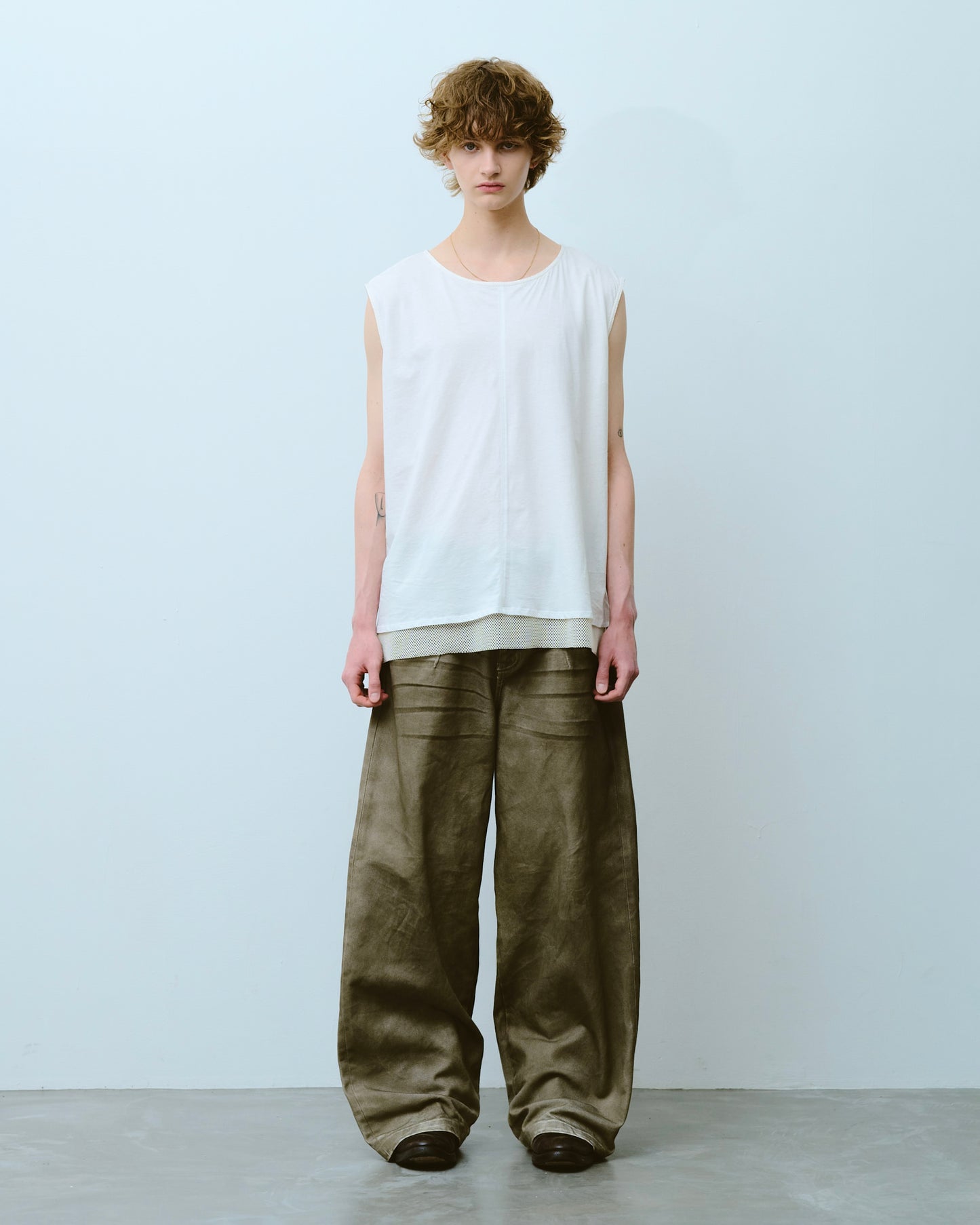 reversible layered sleeveless cutsew