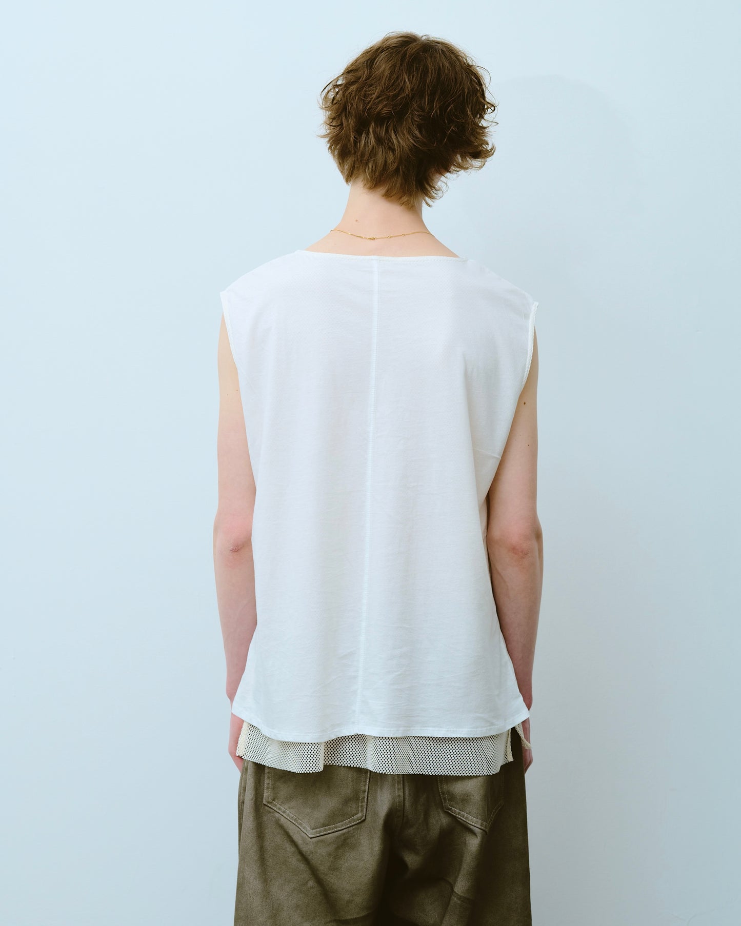 reversible layered sleeveless cutsew