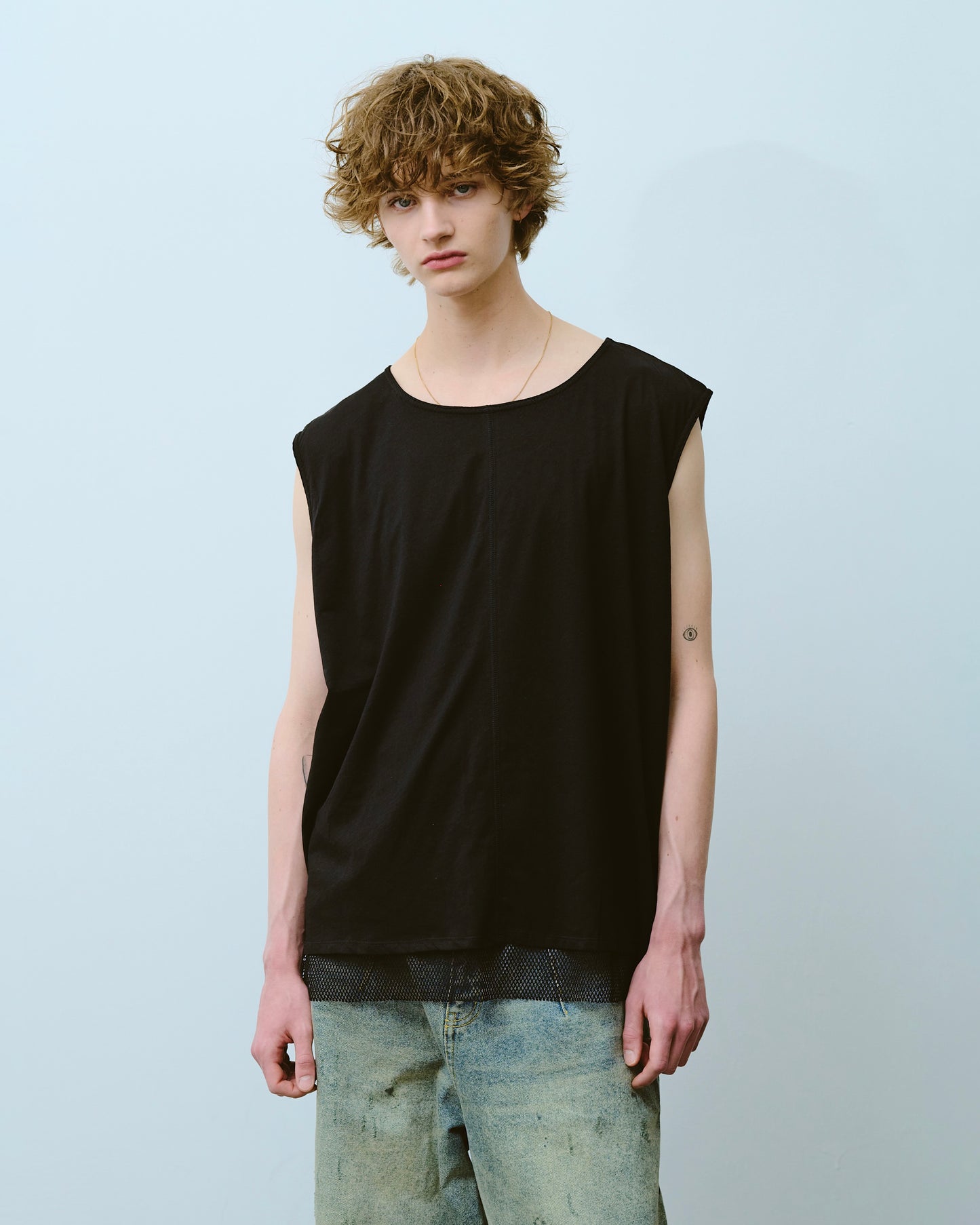 reversible layered sleeveless cutsew