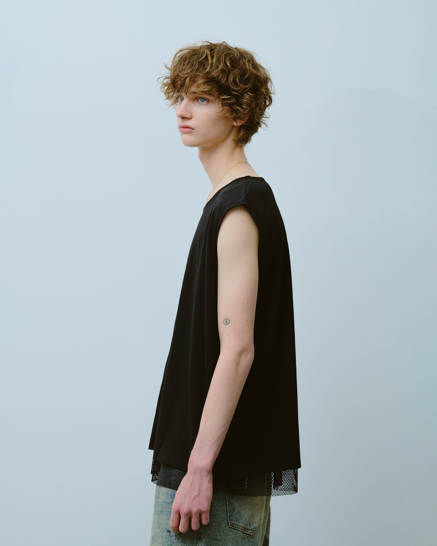 reversible layered sleeveless cutsew