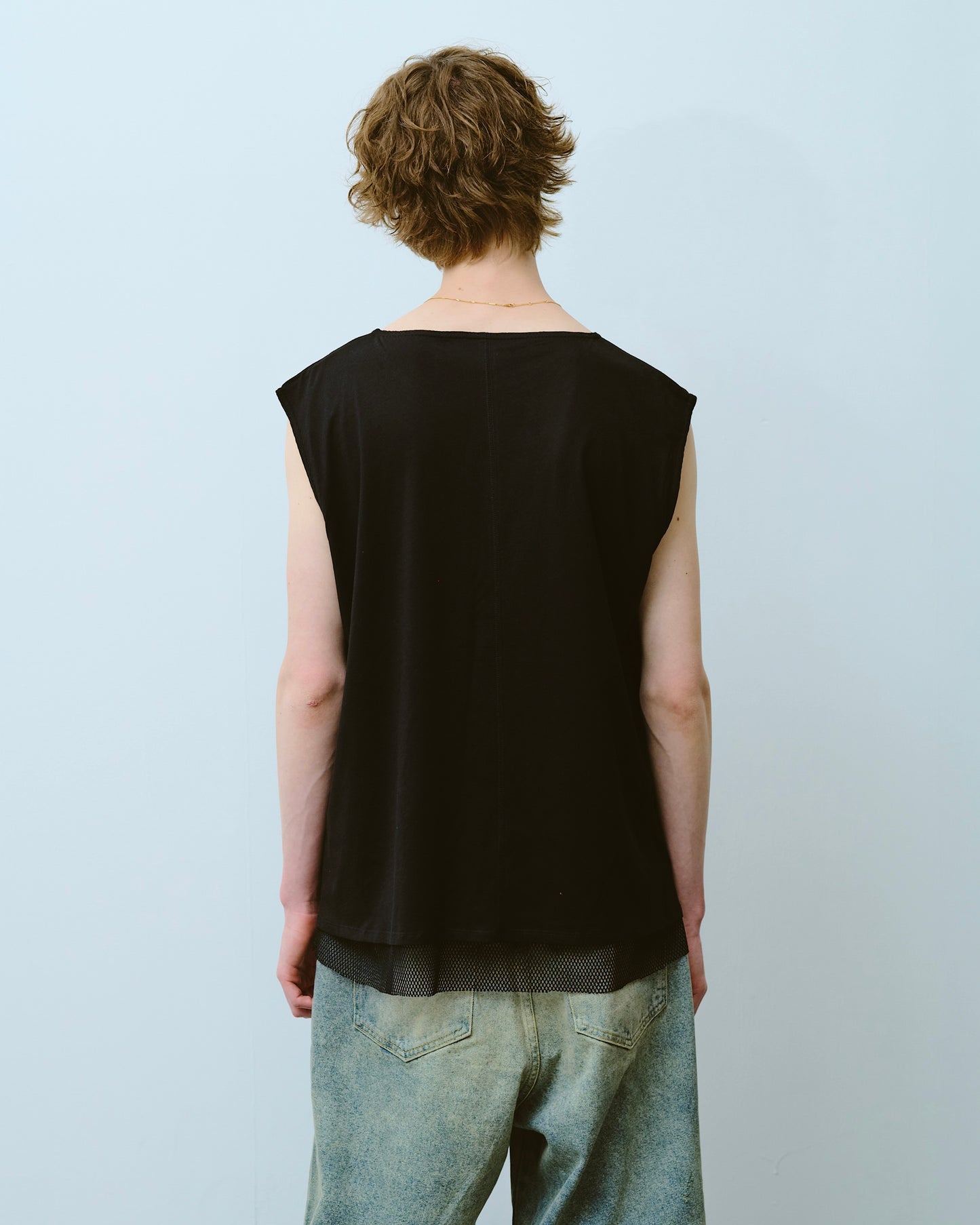 reversible layered sleeveless cutsew