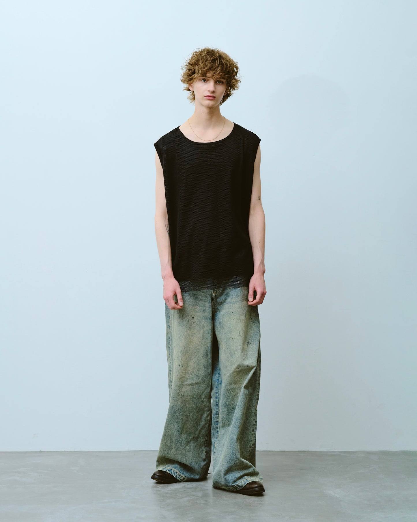 reversible layered sleeveless cutsew