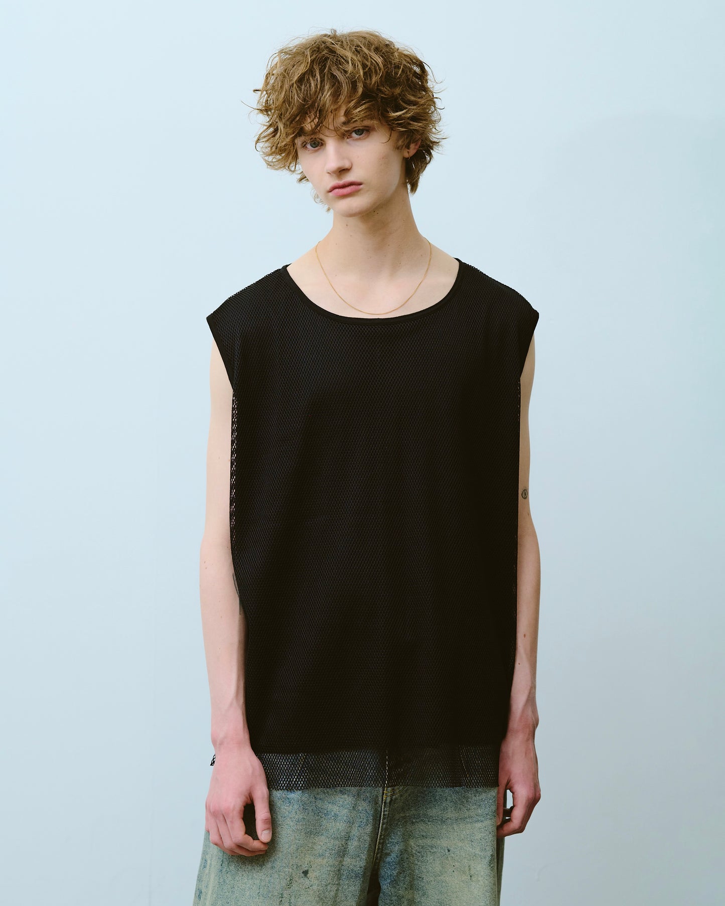 reversible layered sleeveless cutsew