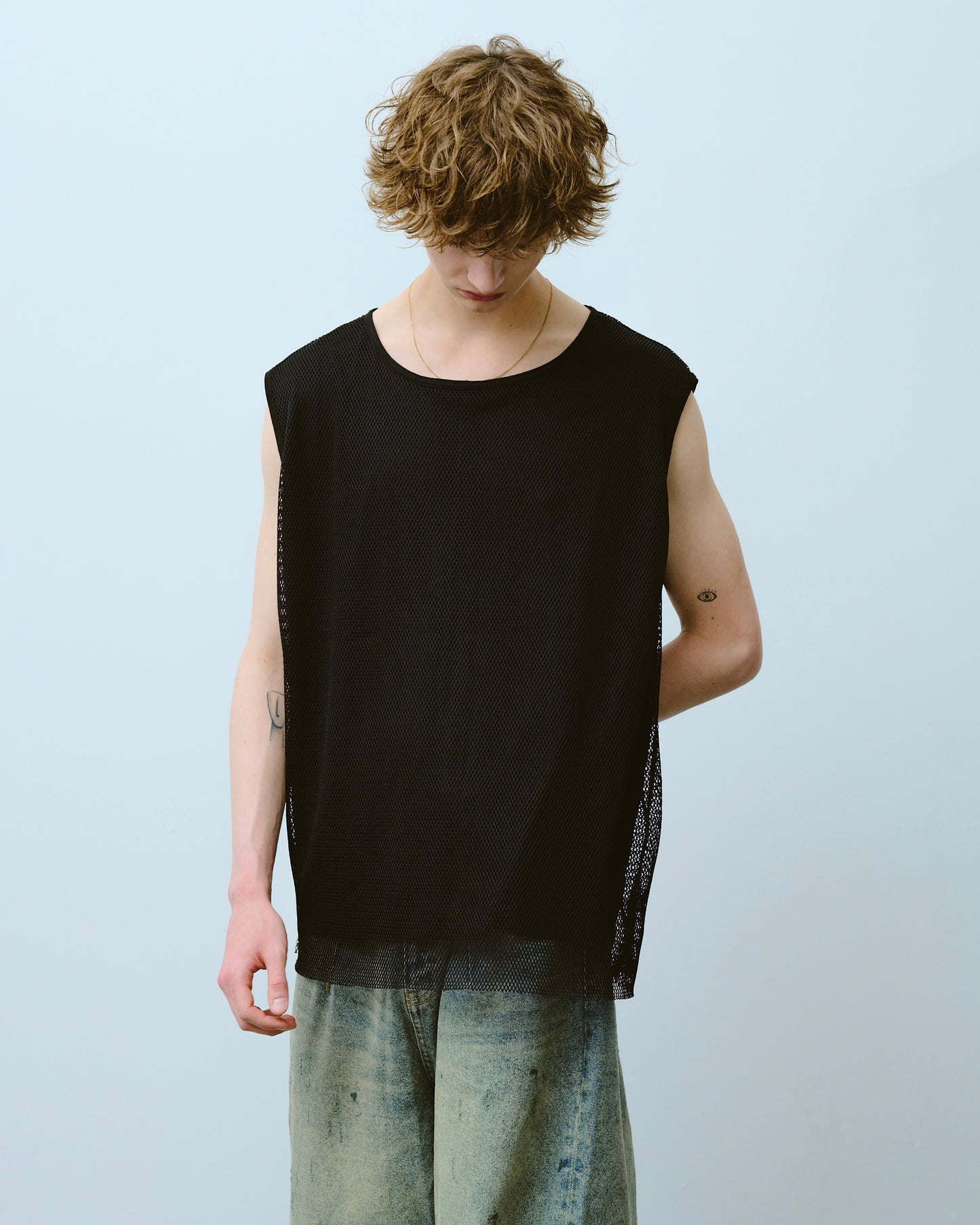 reversible layered sleeveless cutsew
