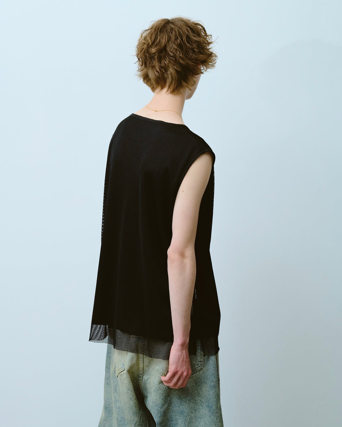reversible layered sleeveless cutsew