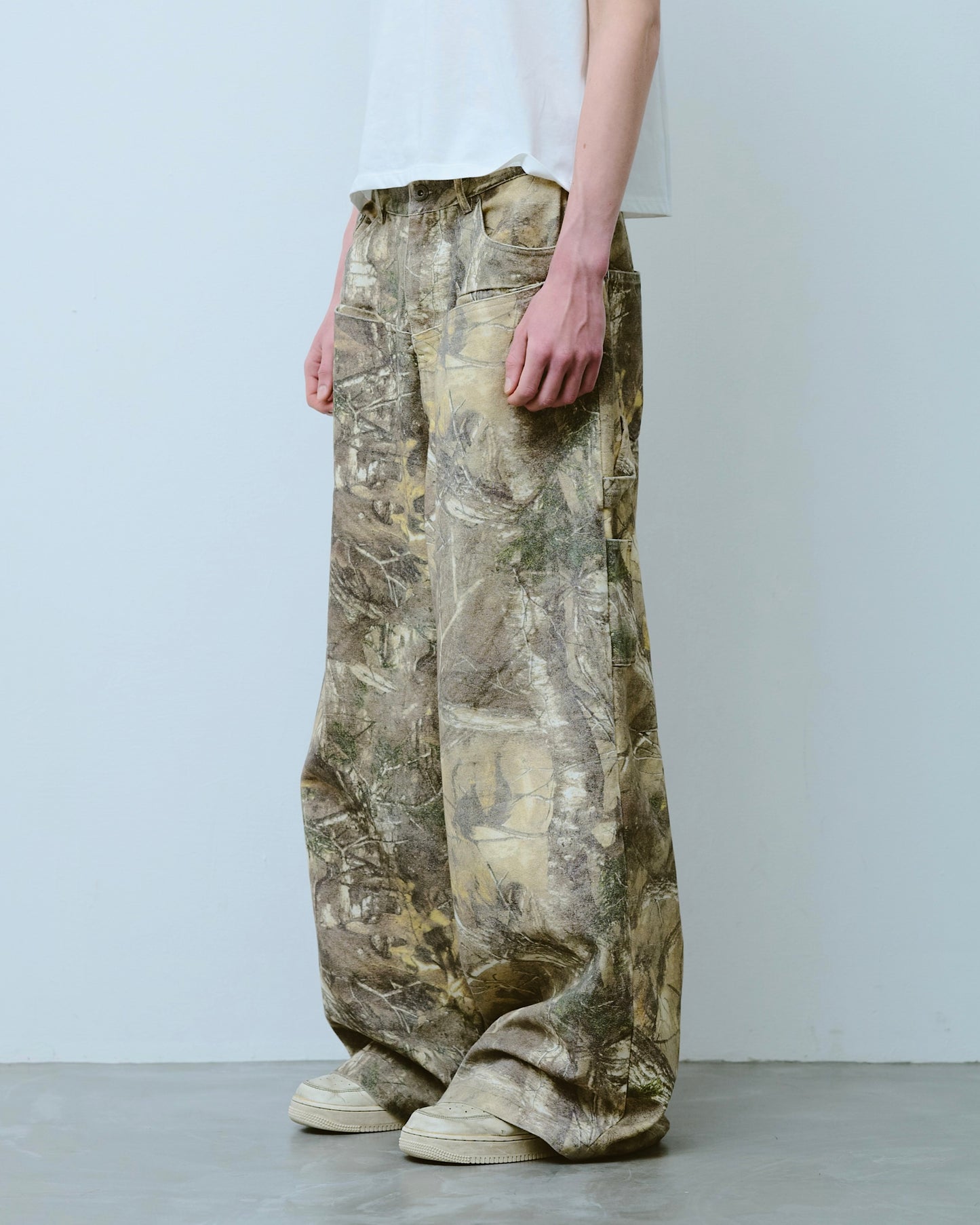 wide baggy real tree painter trousers