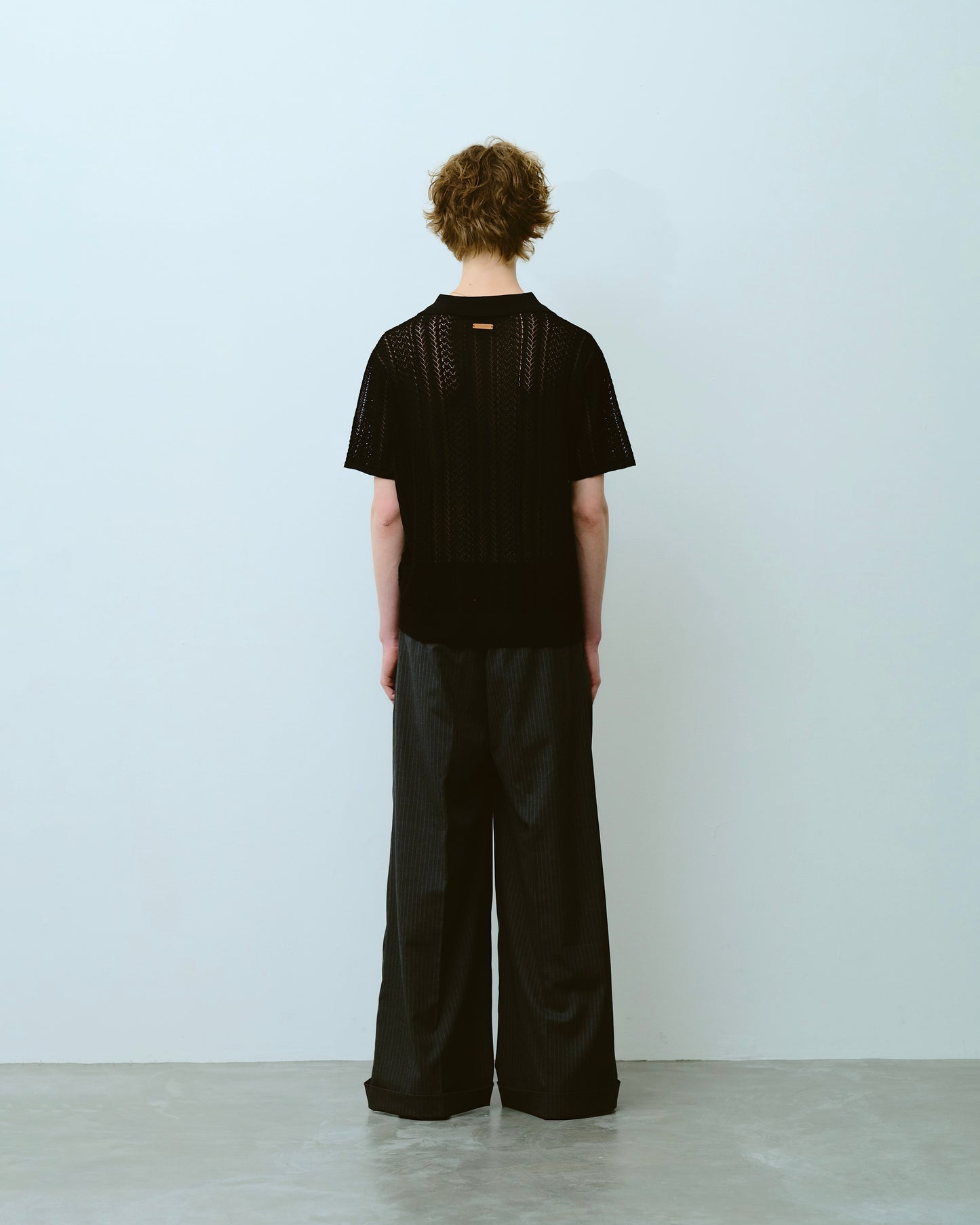 2tuck wide baggy flare slacks - STRIPE