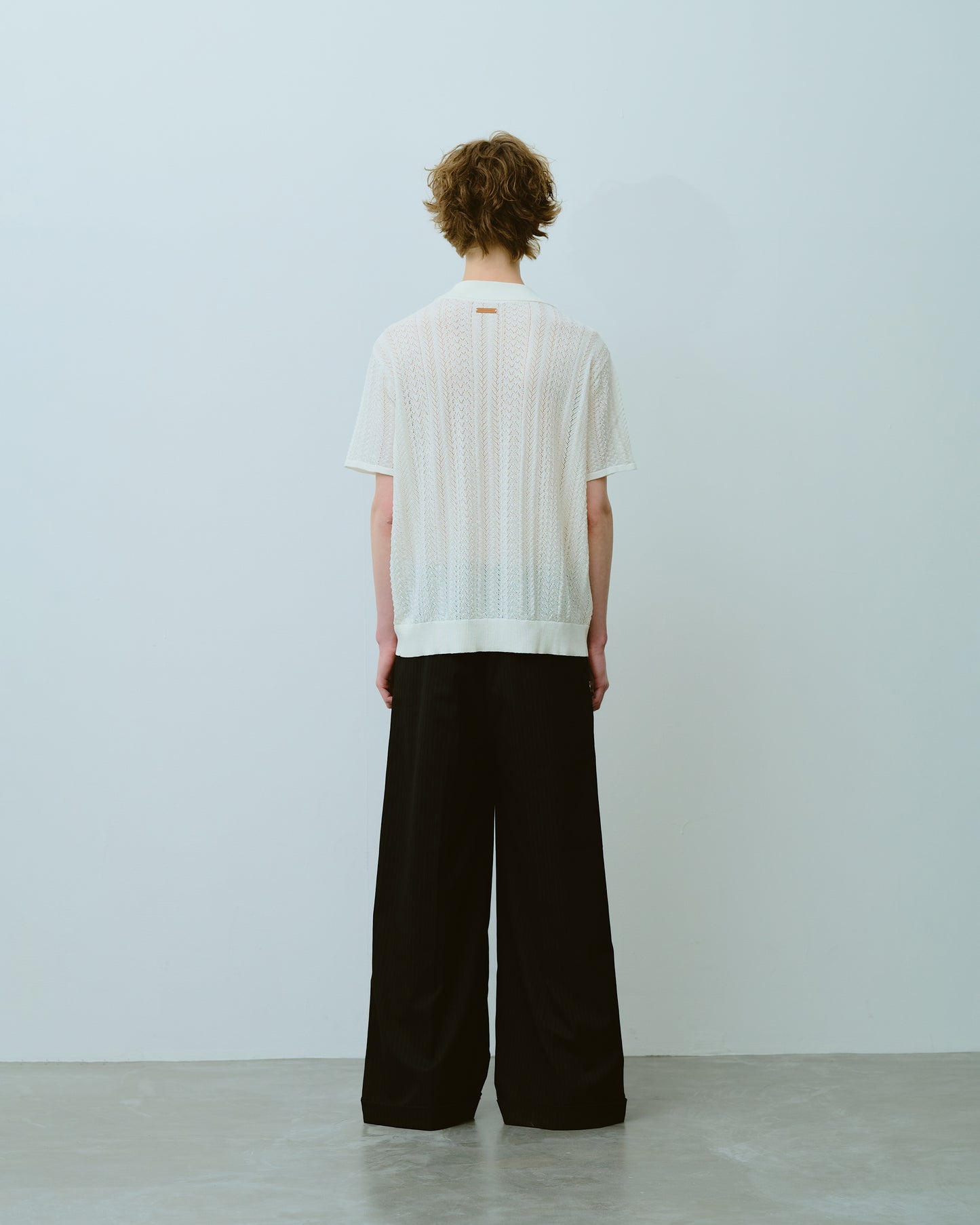 2tuck wide baggy flare slacks - STRIPE