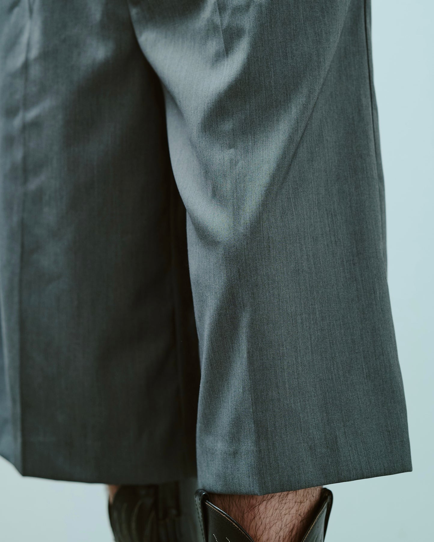 layered boxers wide slacks shorts