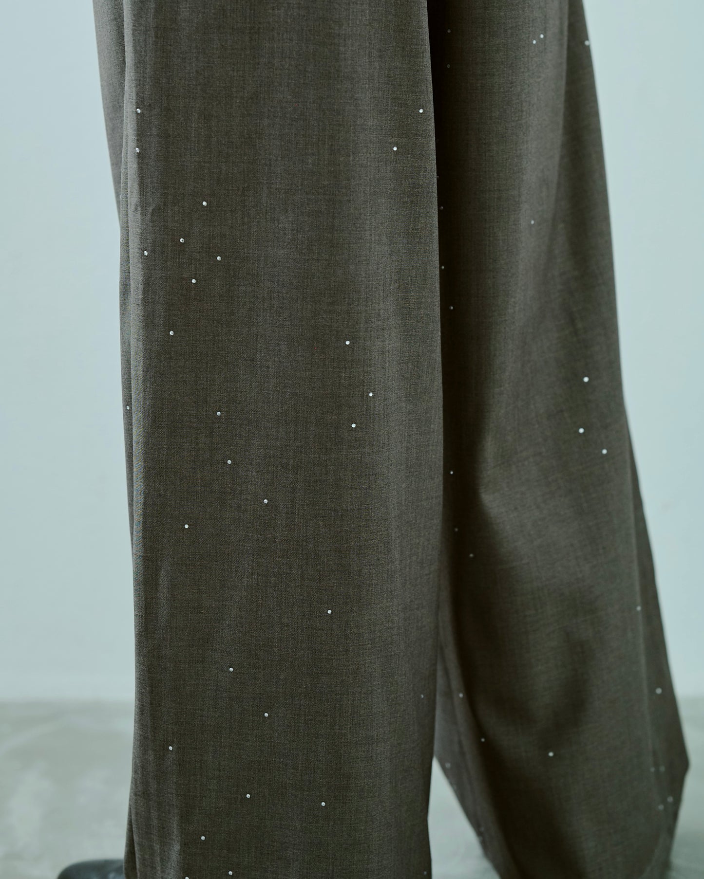 wide baggy rhinestone slacks