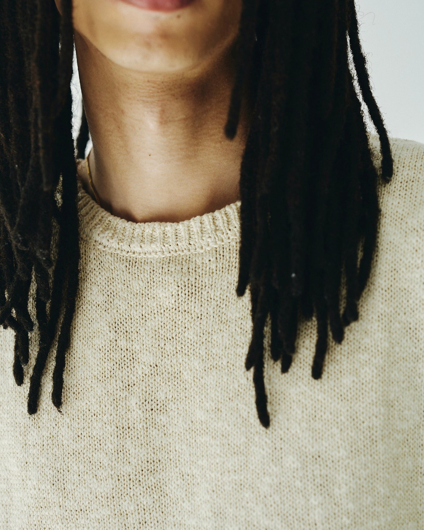sleeveless cotton slub knit tops
