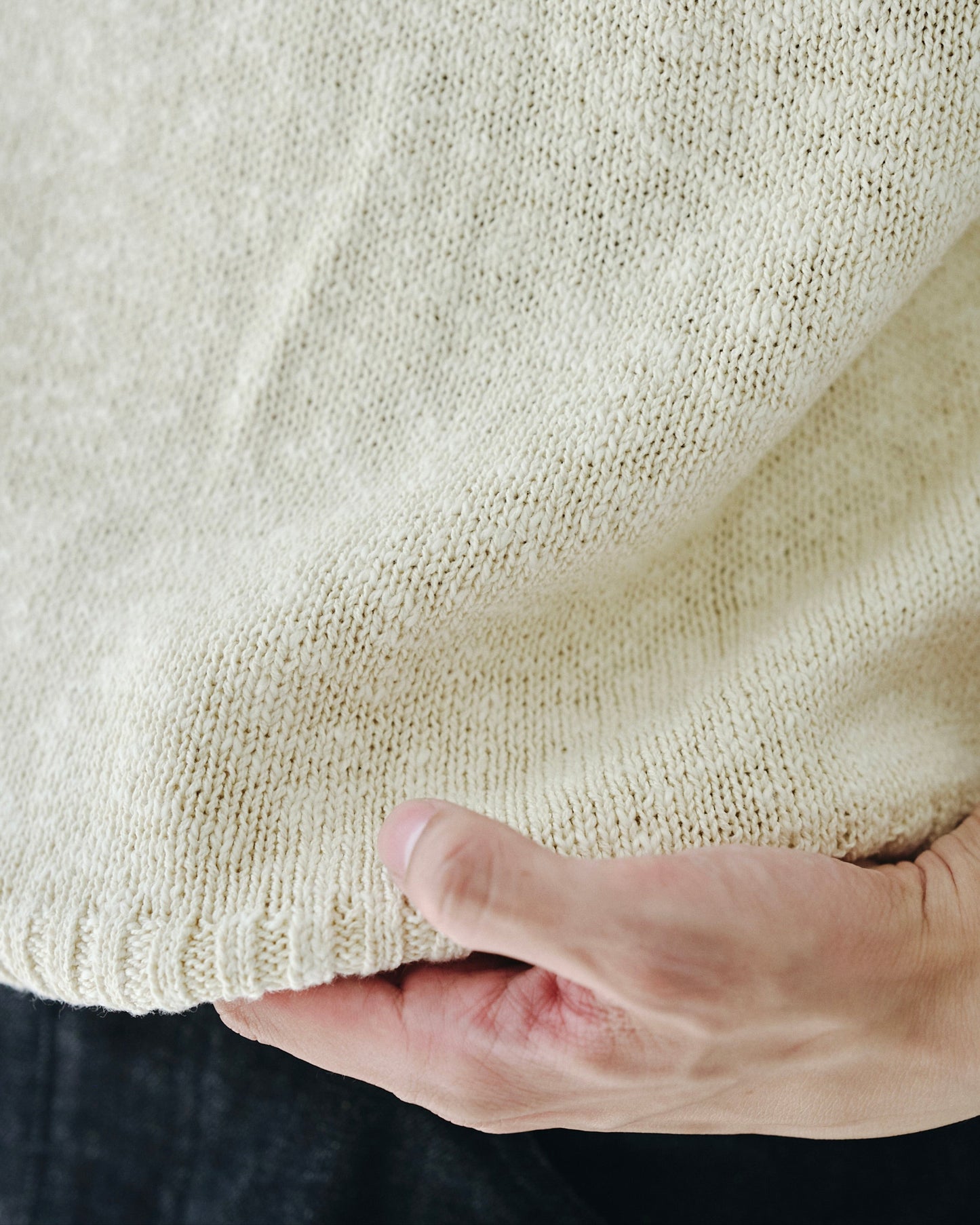 sleeveless cotton slub knit tops