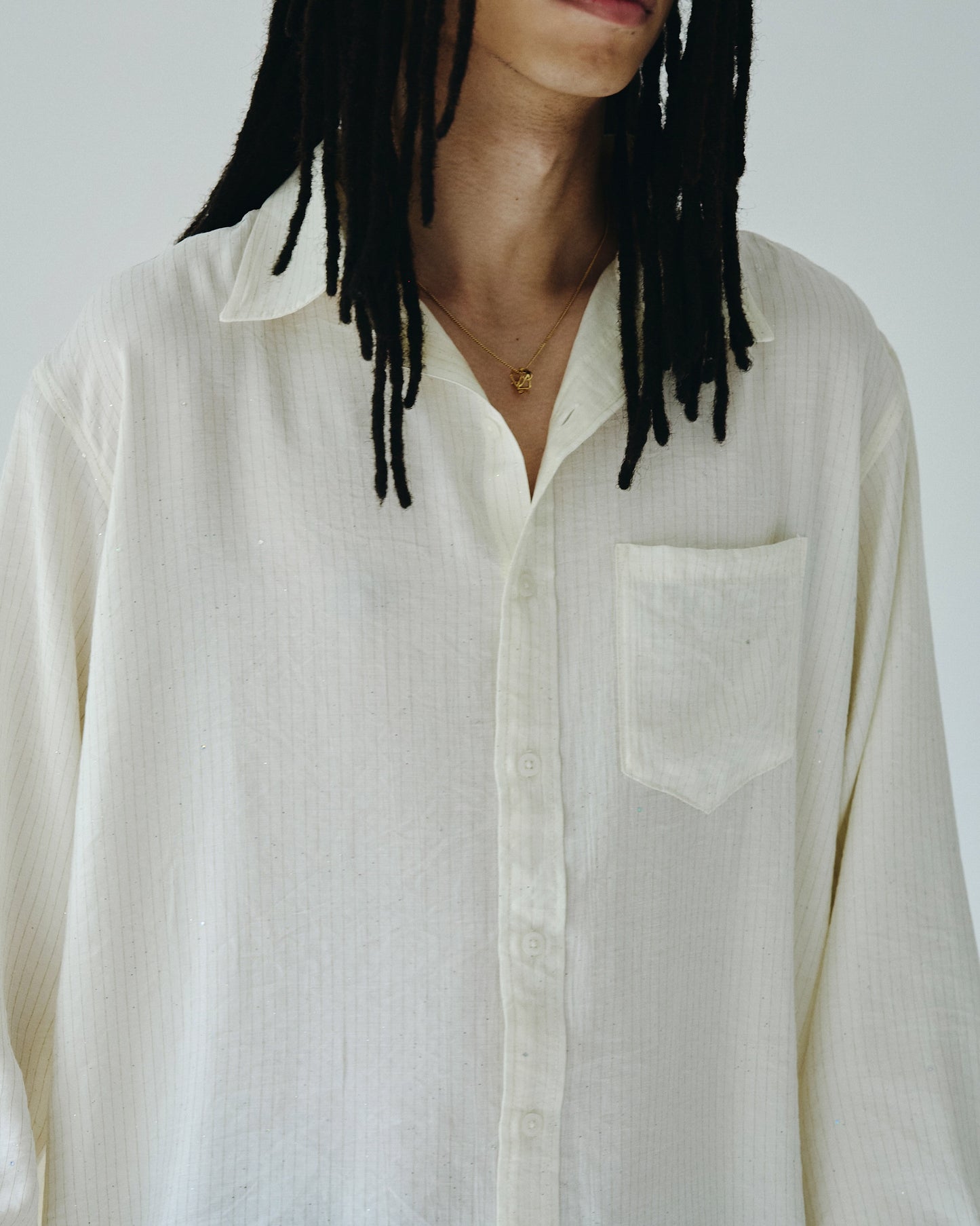 shinee rayon stripe l/s shirt
