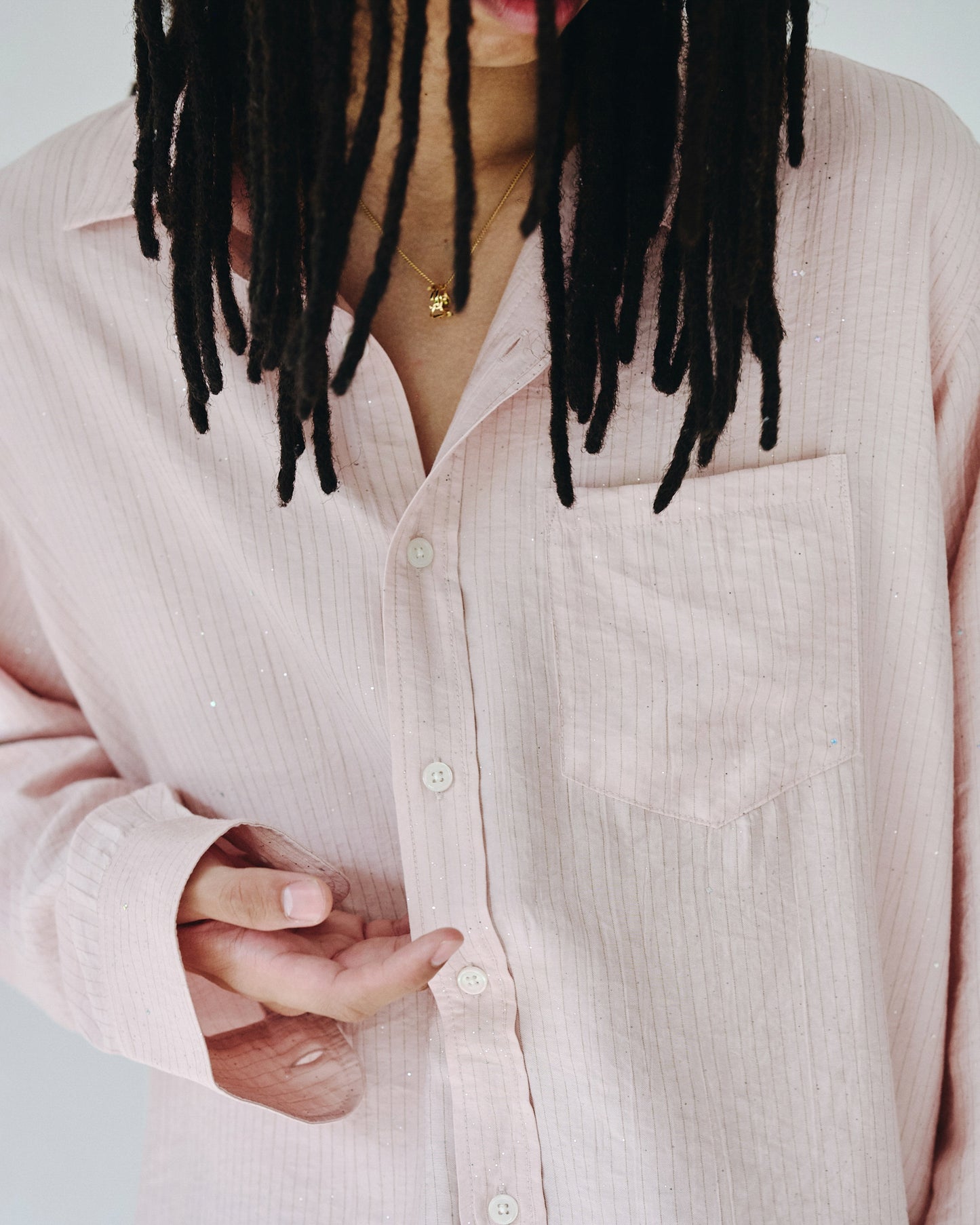 shinee rayon stripe l/s shirt