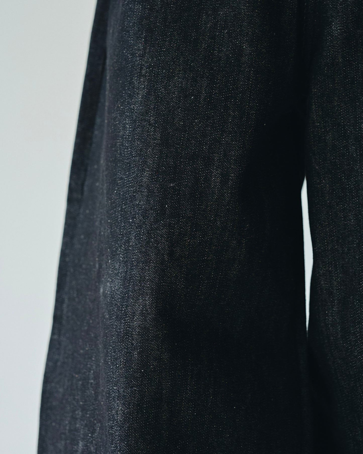 DOUBLE POCKET RIGID SLUB BAGGY DENIM TROUSERS