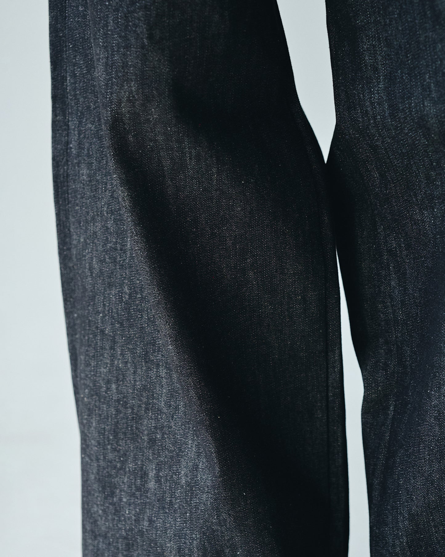 DOUBLE POCKET RIGID SLUB BAGGY DENIM TROUSERS