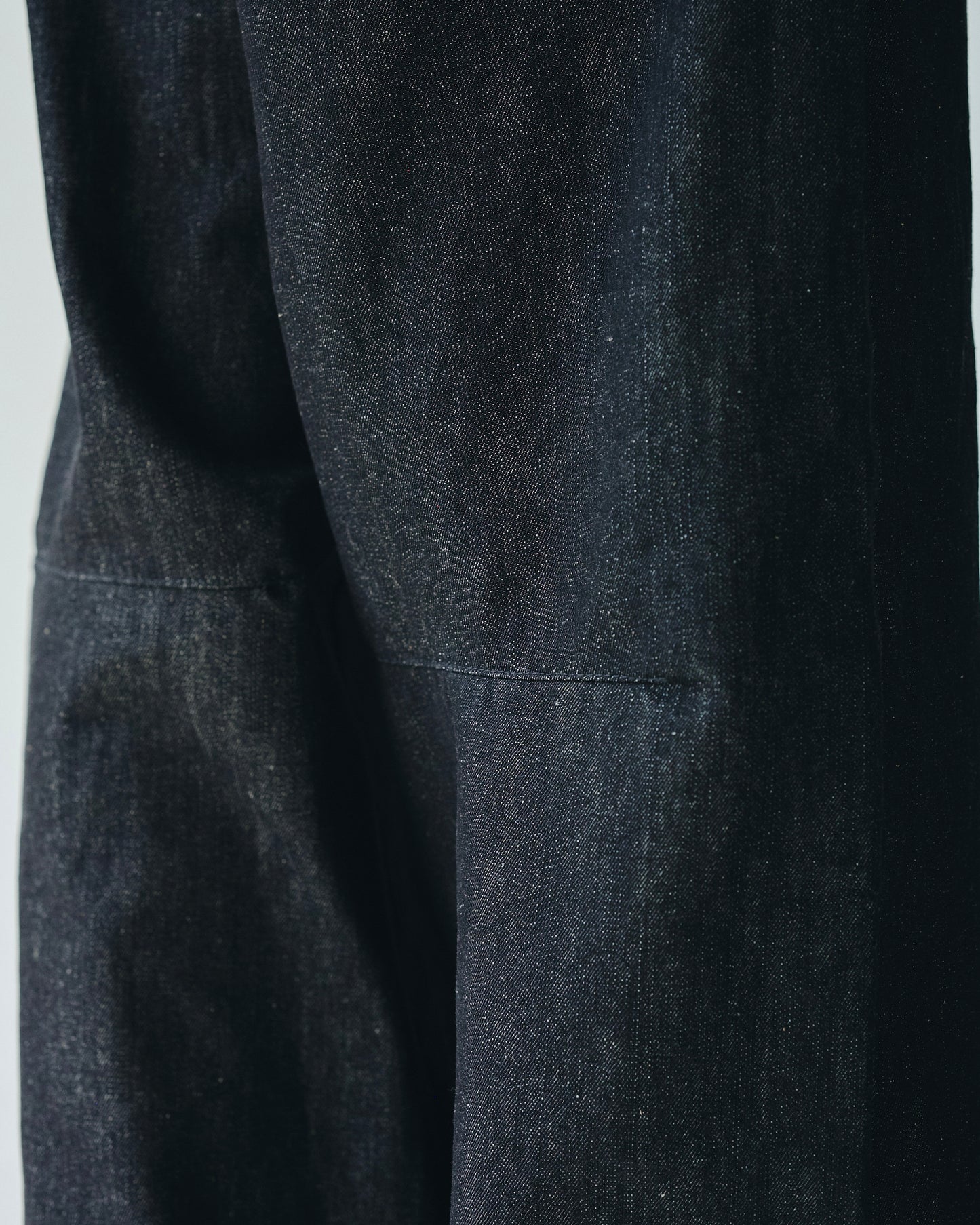 DOUBLE POCKET RIGID SLUB BAGGY DENIM TROUSERS