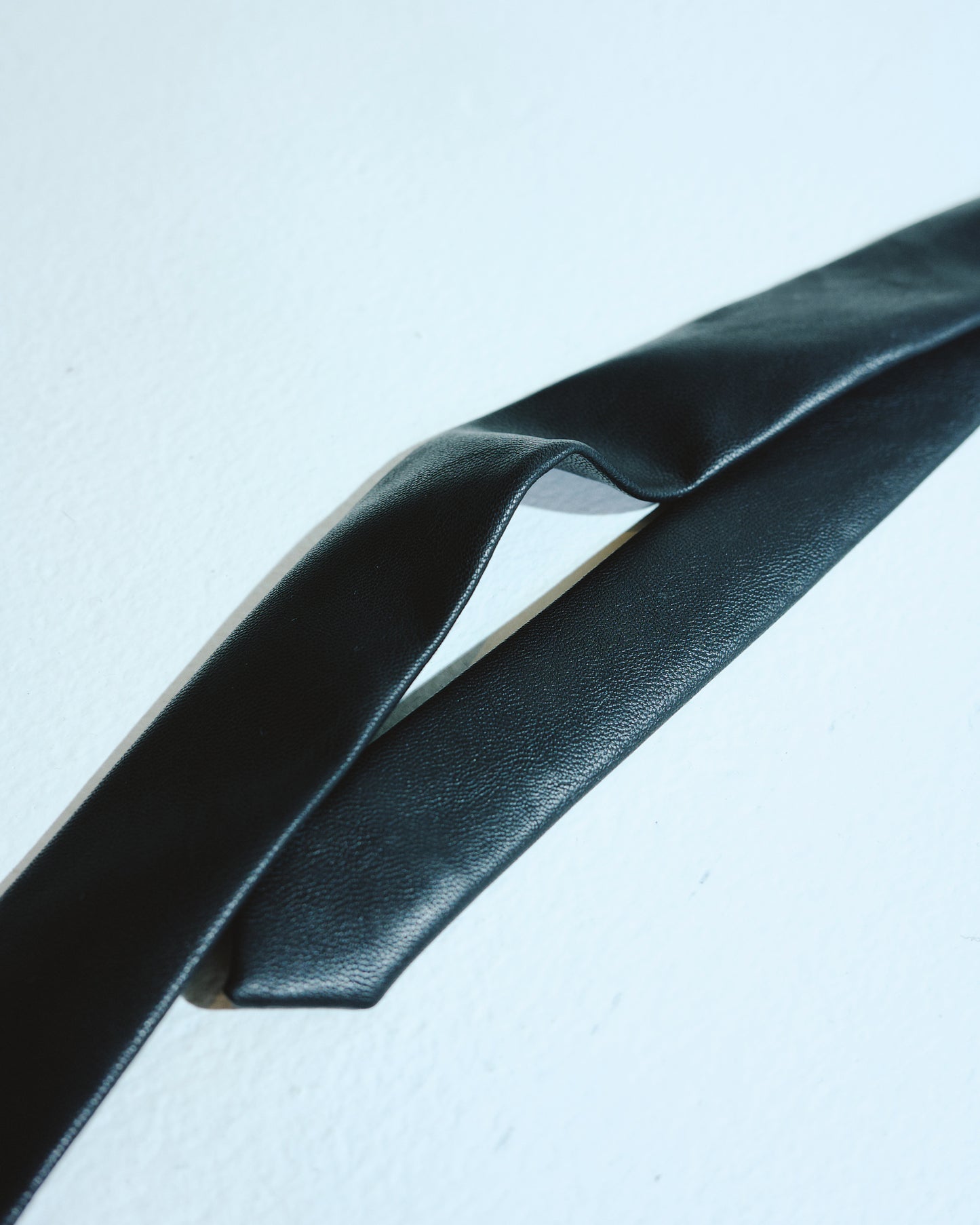 Slim Faux Leather Tie